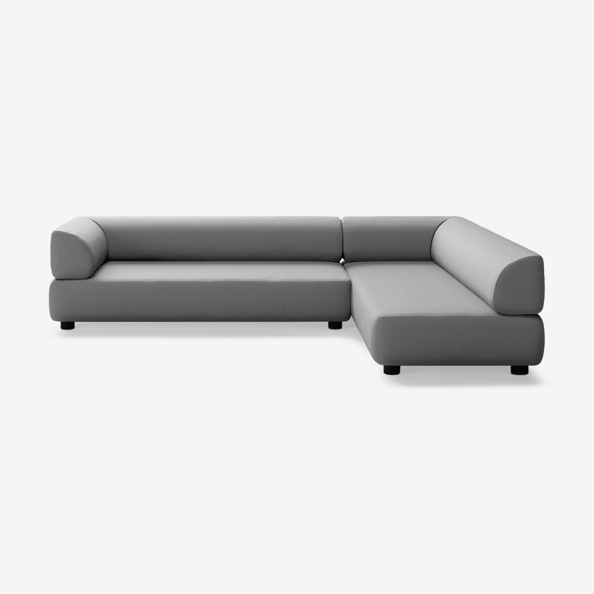 Bolder Sofa 295x200 Loop Charcoal Links Niedrige Beine