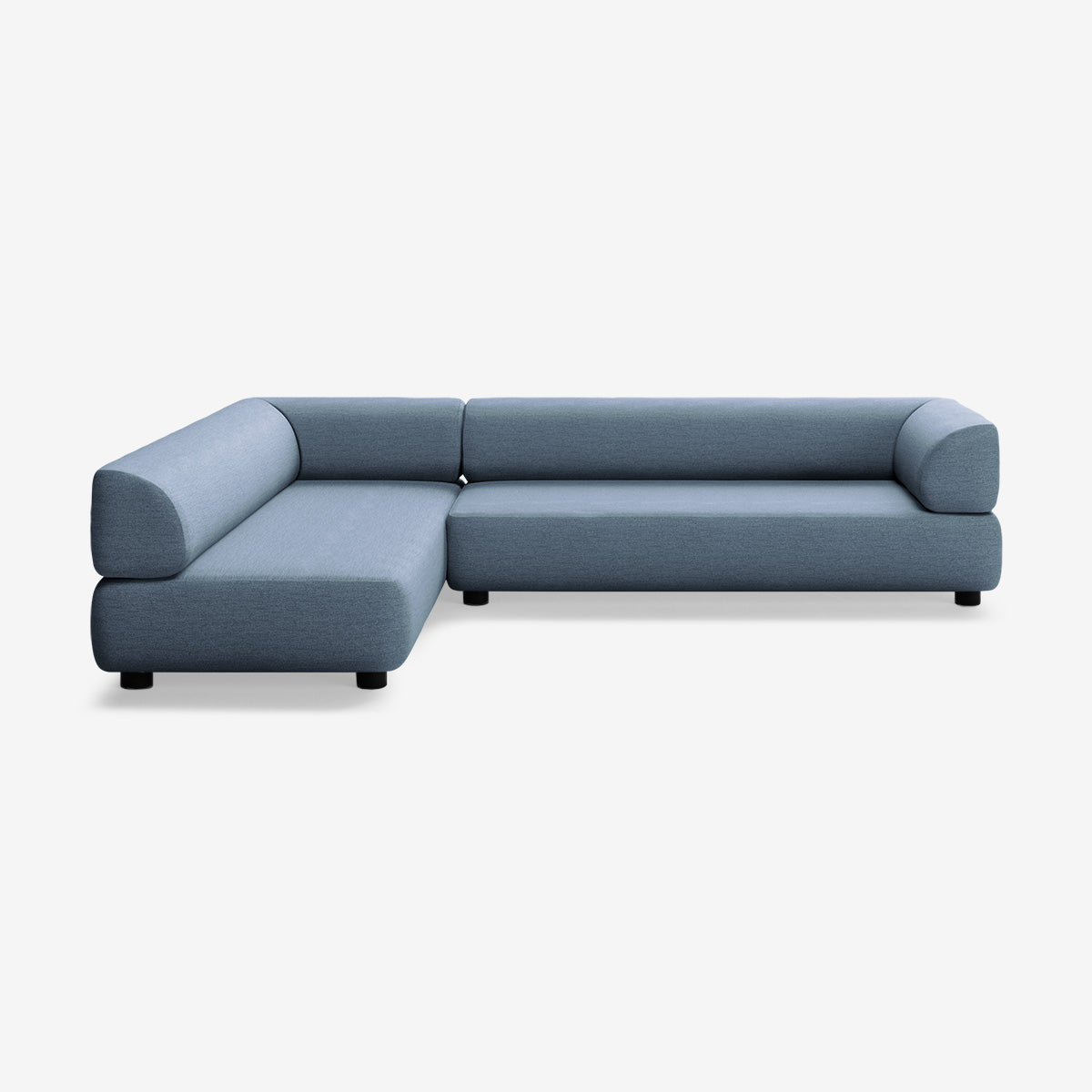 Bolder Sofa 295x20 Nantes Carbon Sky Rechts Niedrige Beine