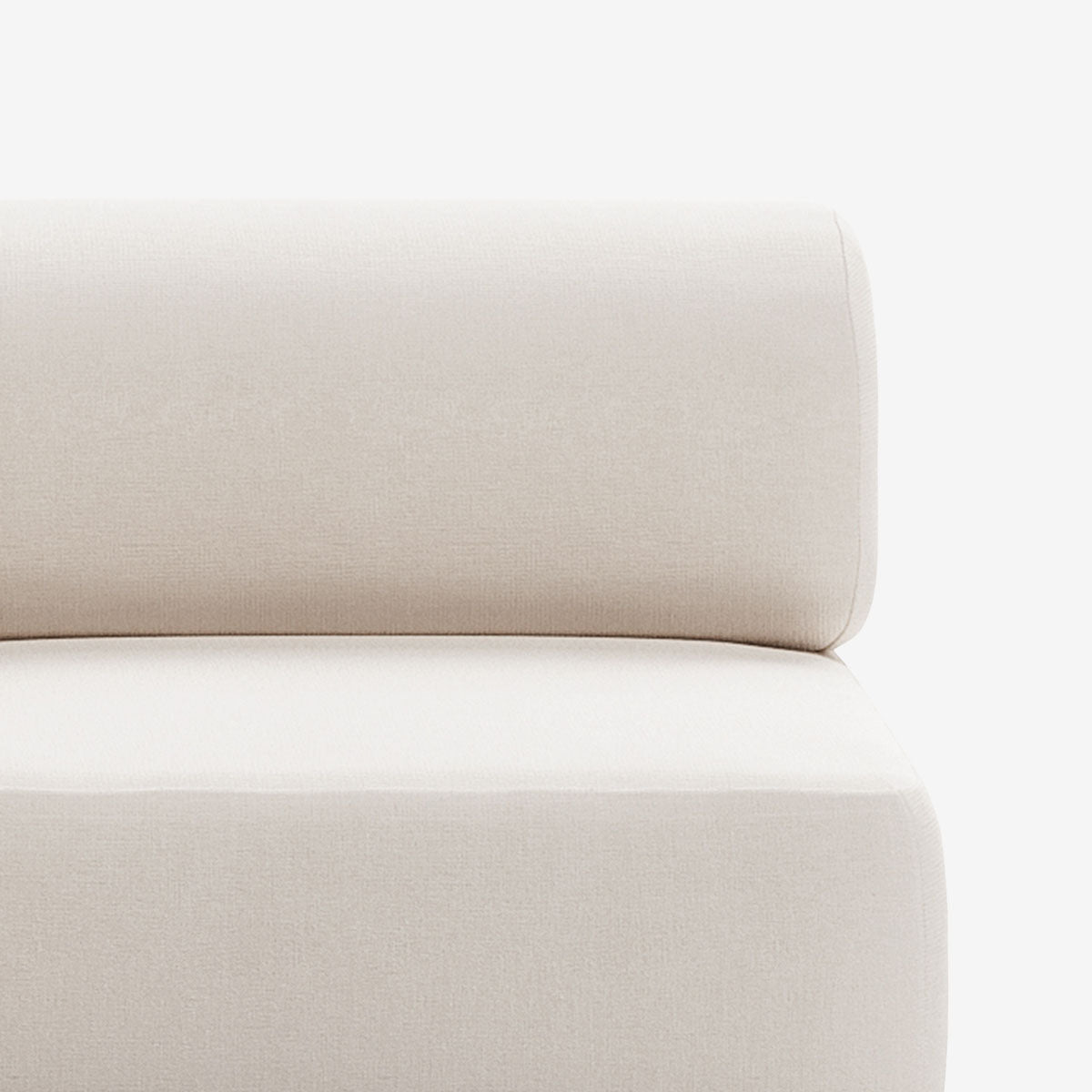 Bolder Sofa Ohne Armlehne Nantes Linen Chalk Detail Rechts