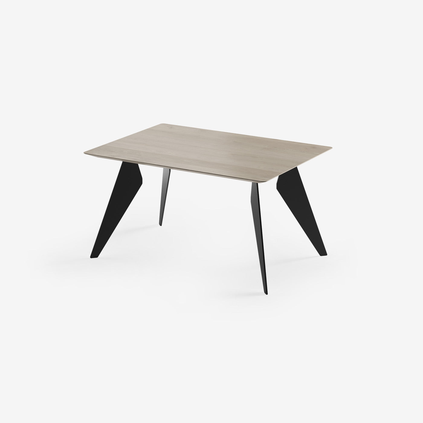 Esstisch Hoogland Schwarz Milk 140x100 cm
