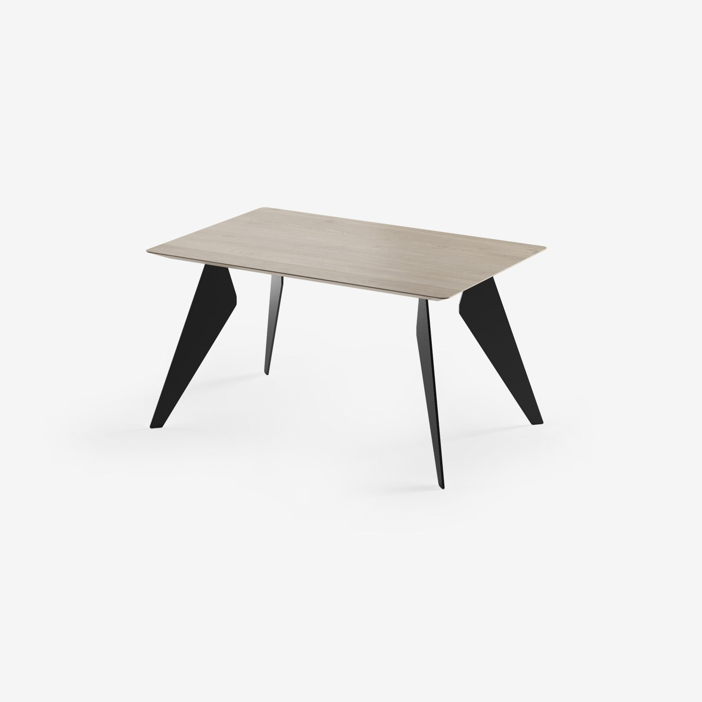 Esstisch Hoogland Schwarz Milk 140x90 cm