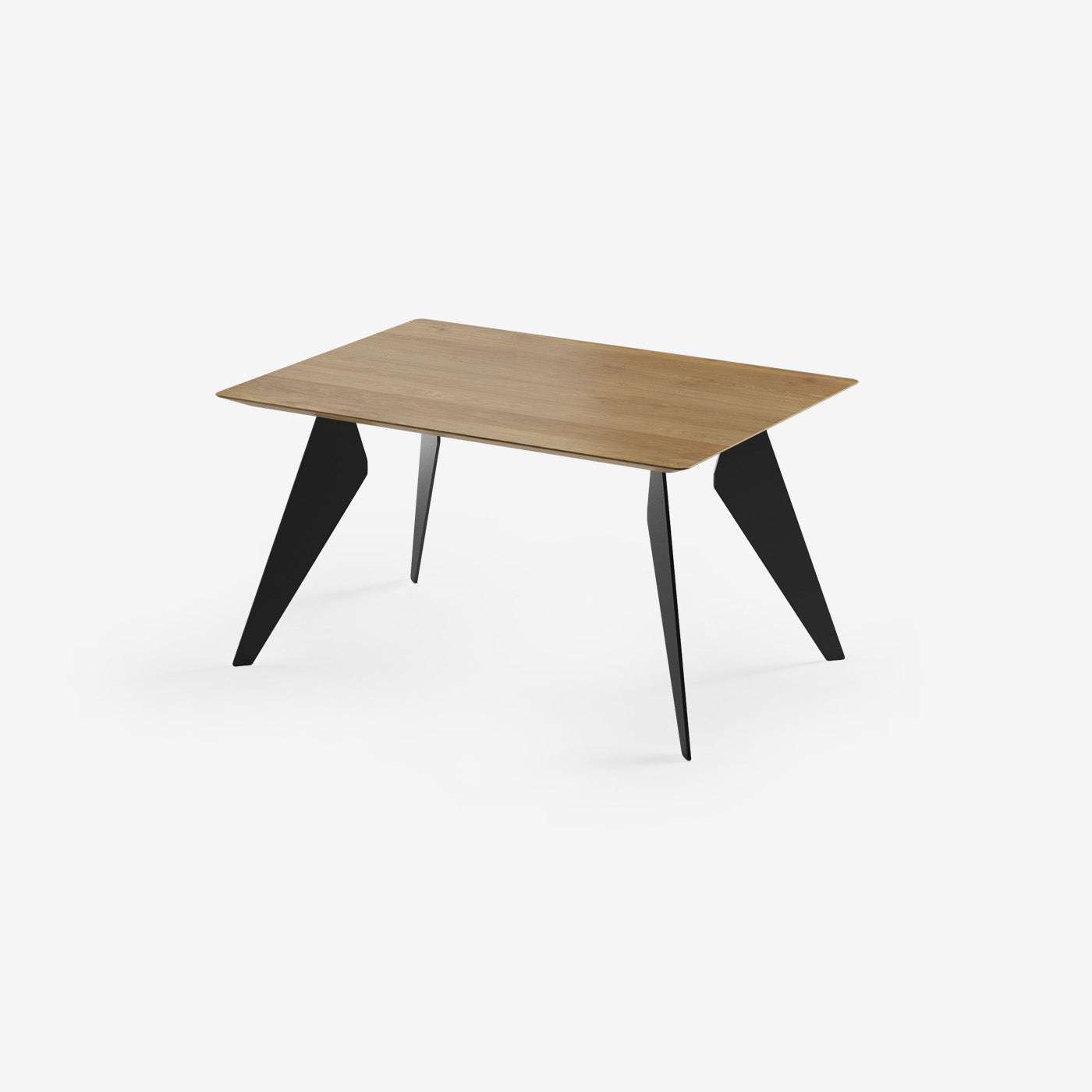 Esstisch Hoogland Schwarz Natur 140x100 cm