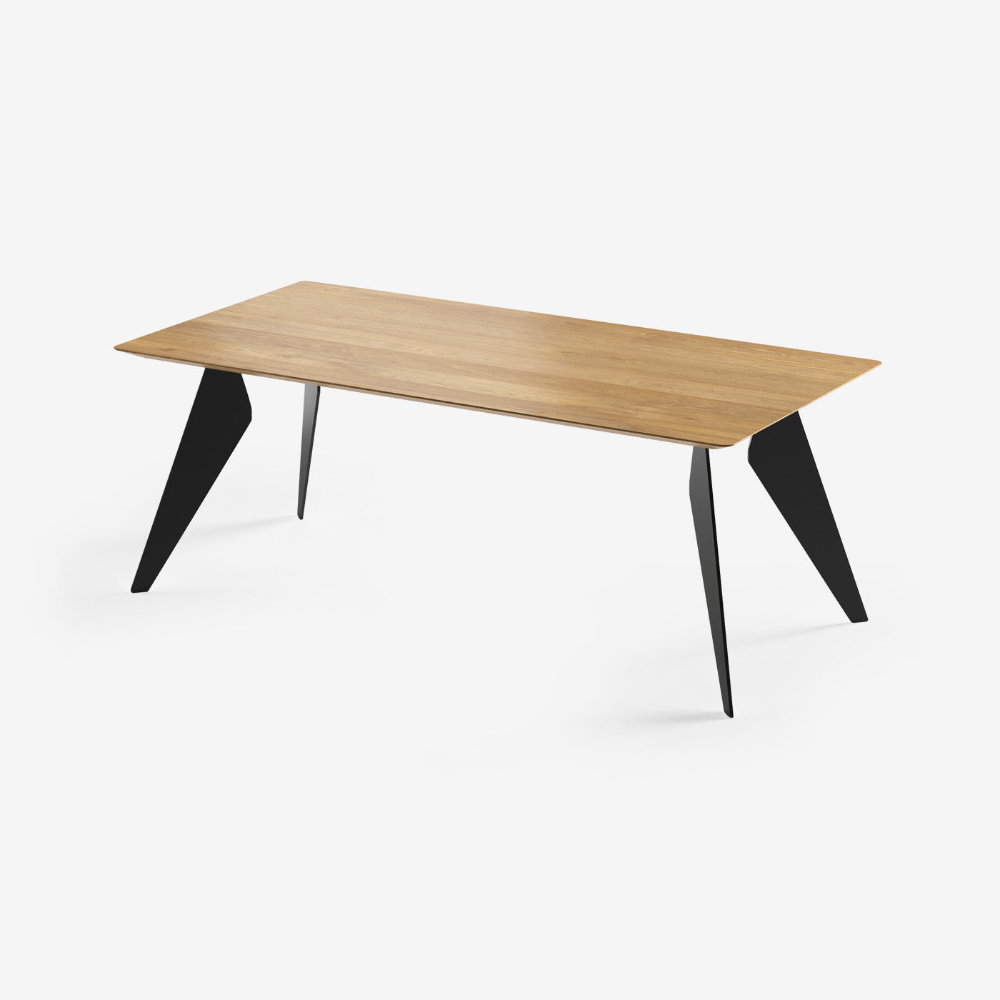 Esstisch Hoogland Schwarz Natur 200x100 cm