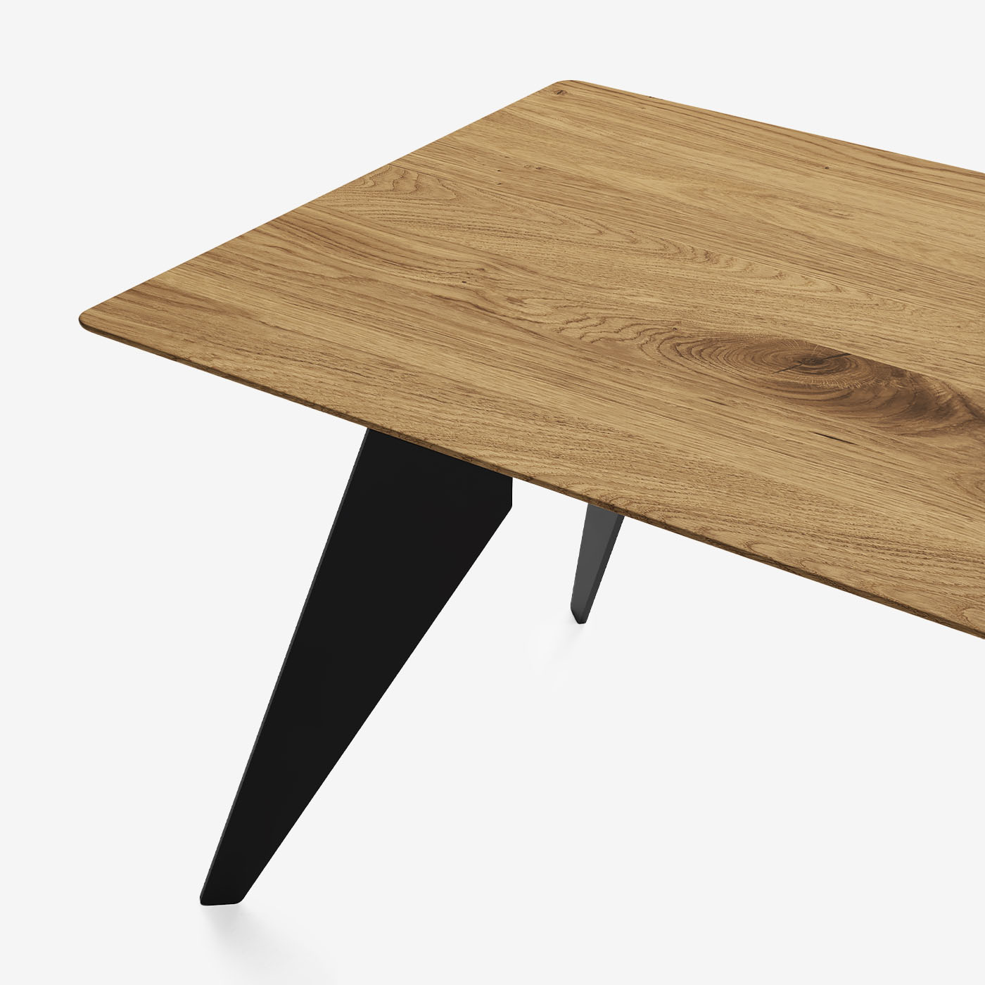 Esstisch Hoogland Schwarz Natur Detail