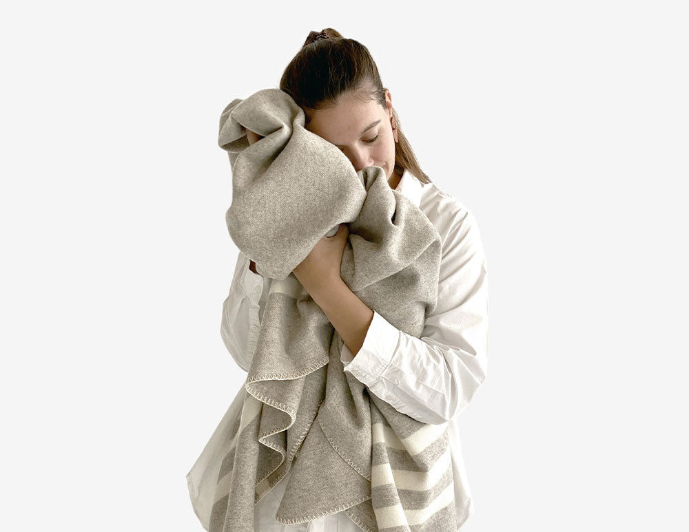 Handgemachte Merino-Wolldecken