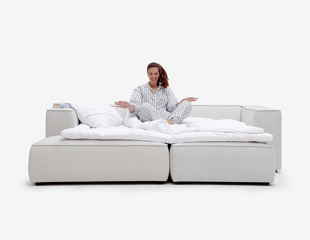 Hocker Sofa Verlangerung dein Sofa wird zum Schlafsofa