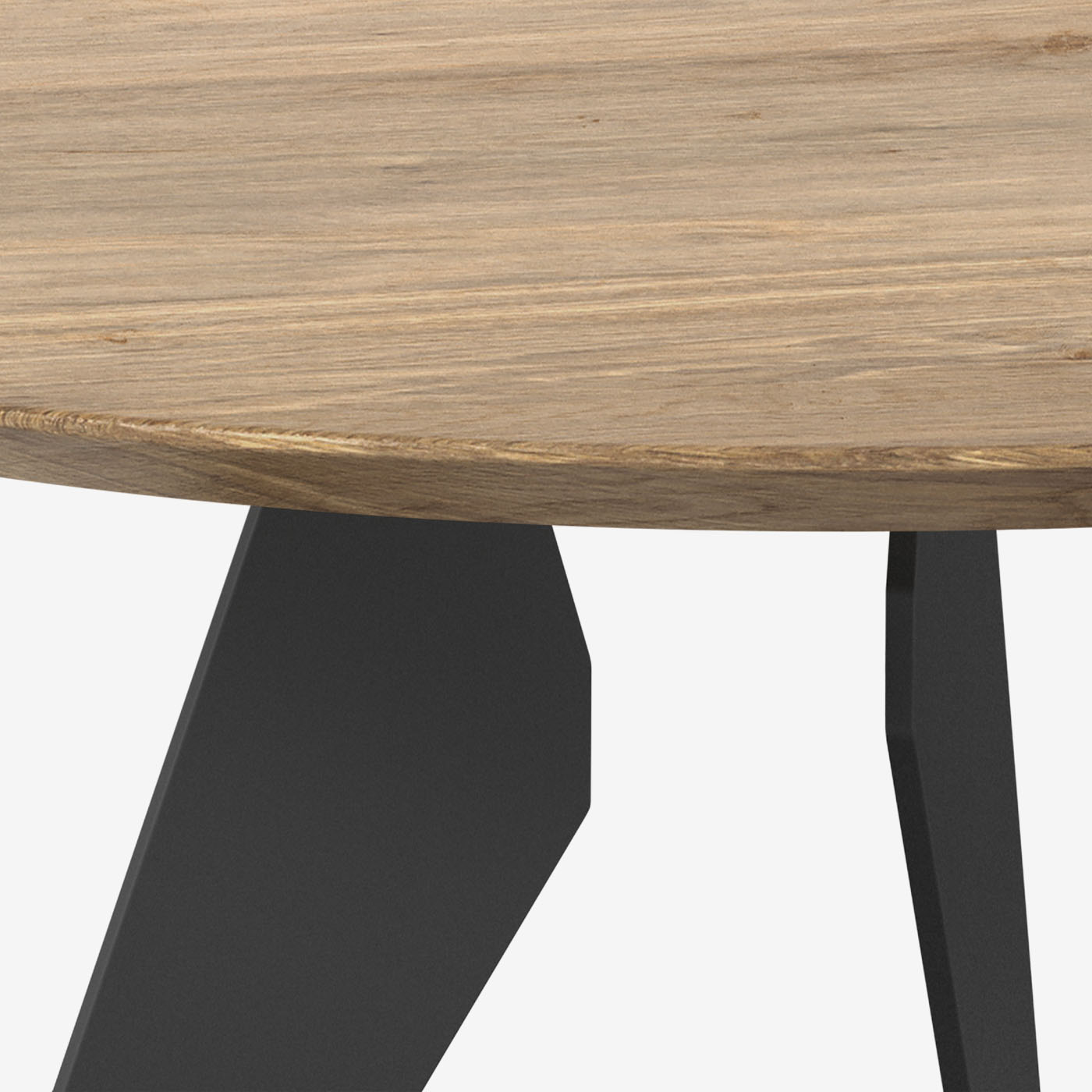Hoogland Beistelltisch Natur Schwarz Details