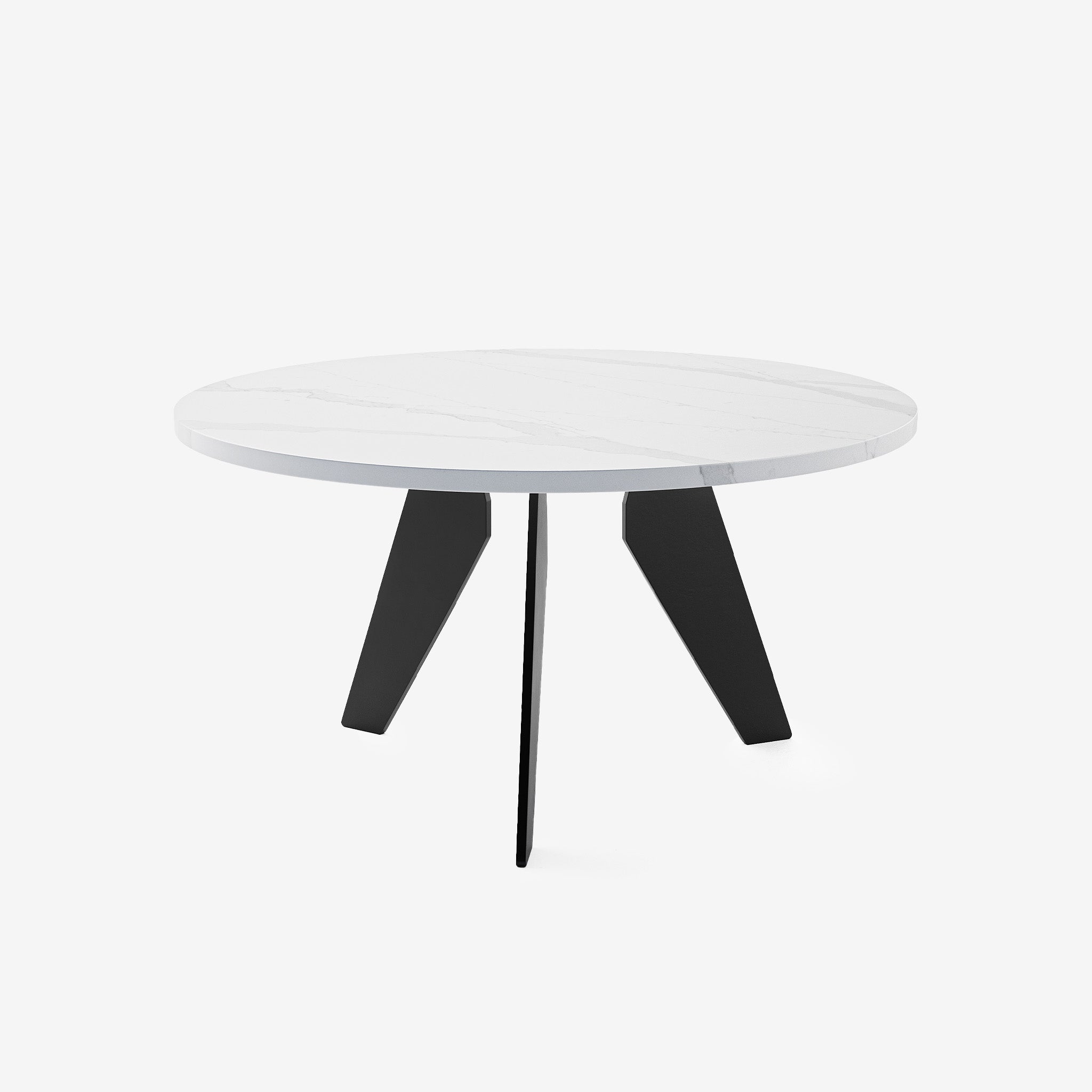 Hoogland Silestone Beistelltisch Calacatta Classic Gross 75 Metall Schwarz