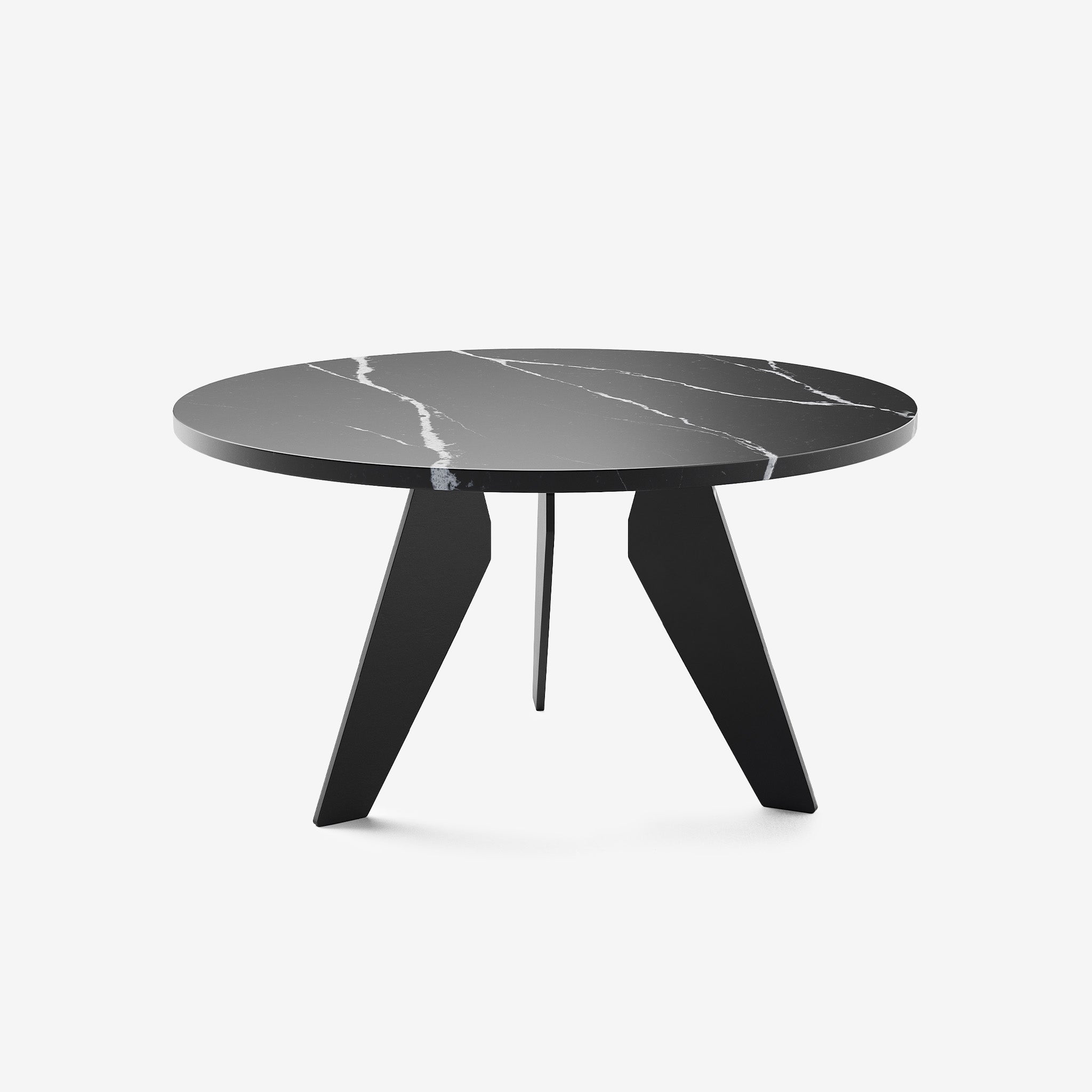 Hoogland Silestone Beistelltisch Eternal Marquina Gross 75 Metall Schwarz