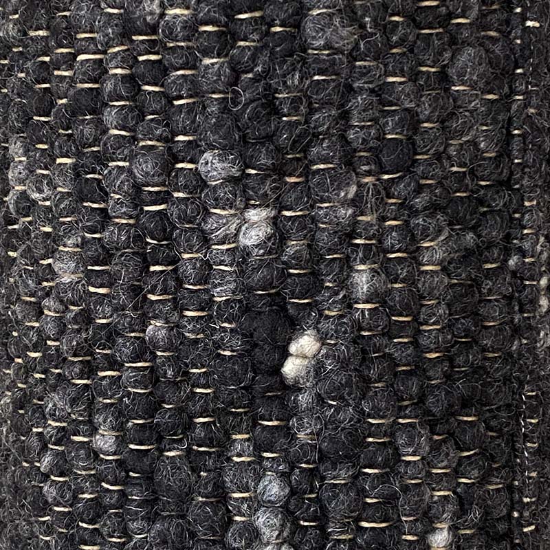 Hugs Wollteppich 140x200 cm Stoff Schwarz Second Story