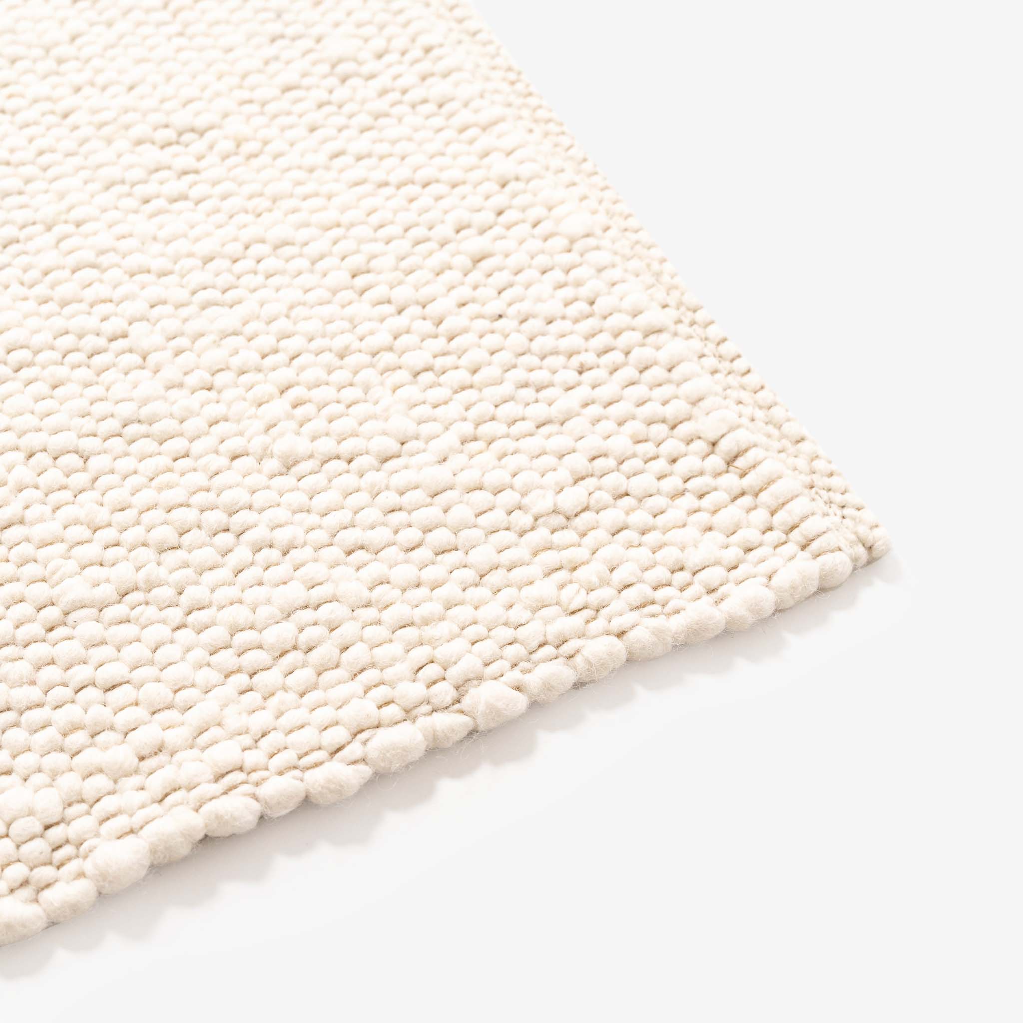 Hugs Wollteppich Weiss Detail