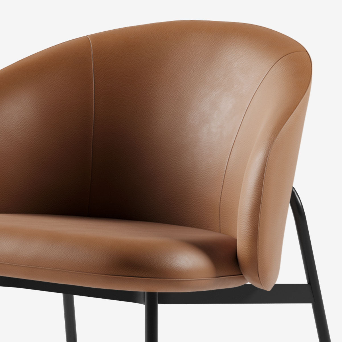 Maatje Loungesessel Leder Cognac Detail