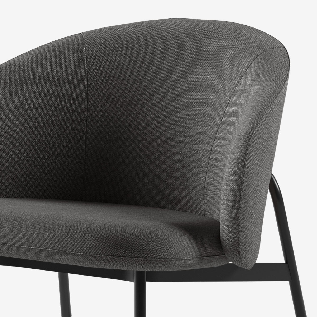 Maatje Loungesessel Schwarz Nantes Sooty Detail