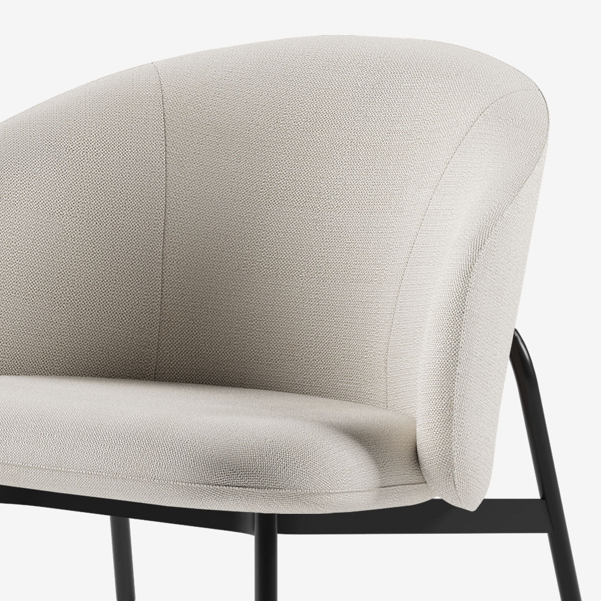 Maatje Loungesessel Schwarz Savant Whisper Detail