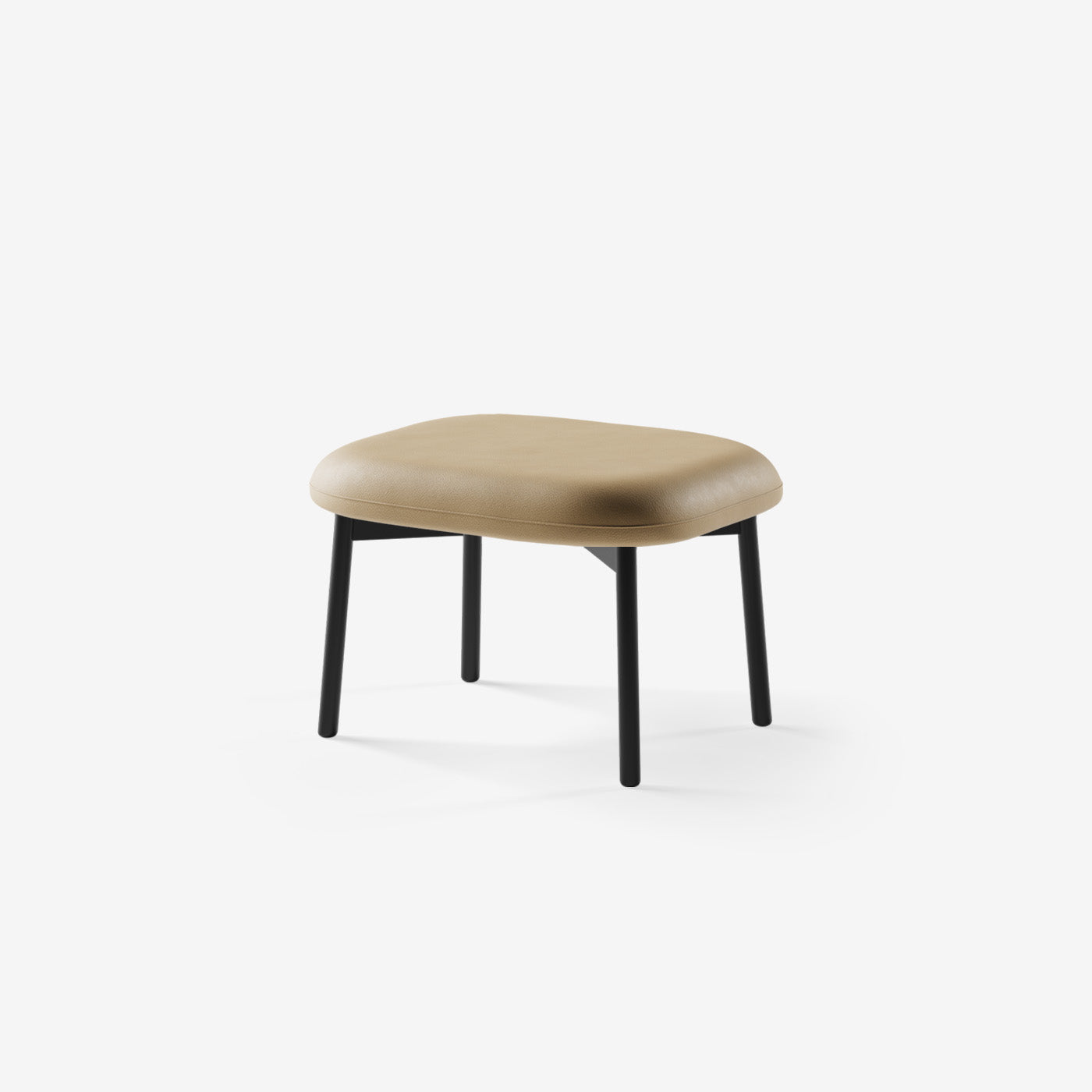 Maatje Ottoman Leder Sand