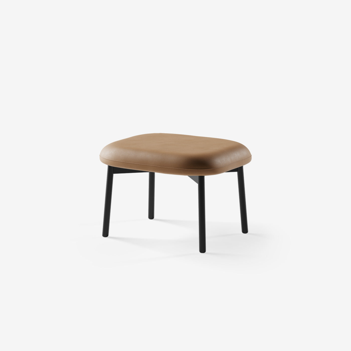 Maatje Ottoman Leder Walnut