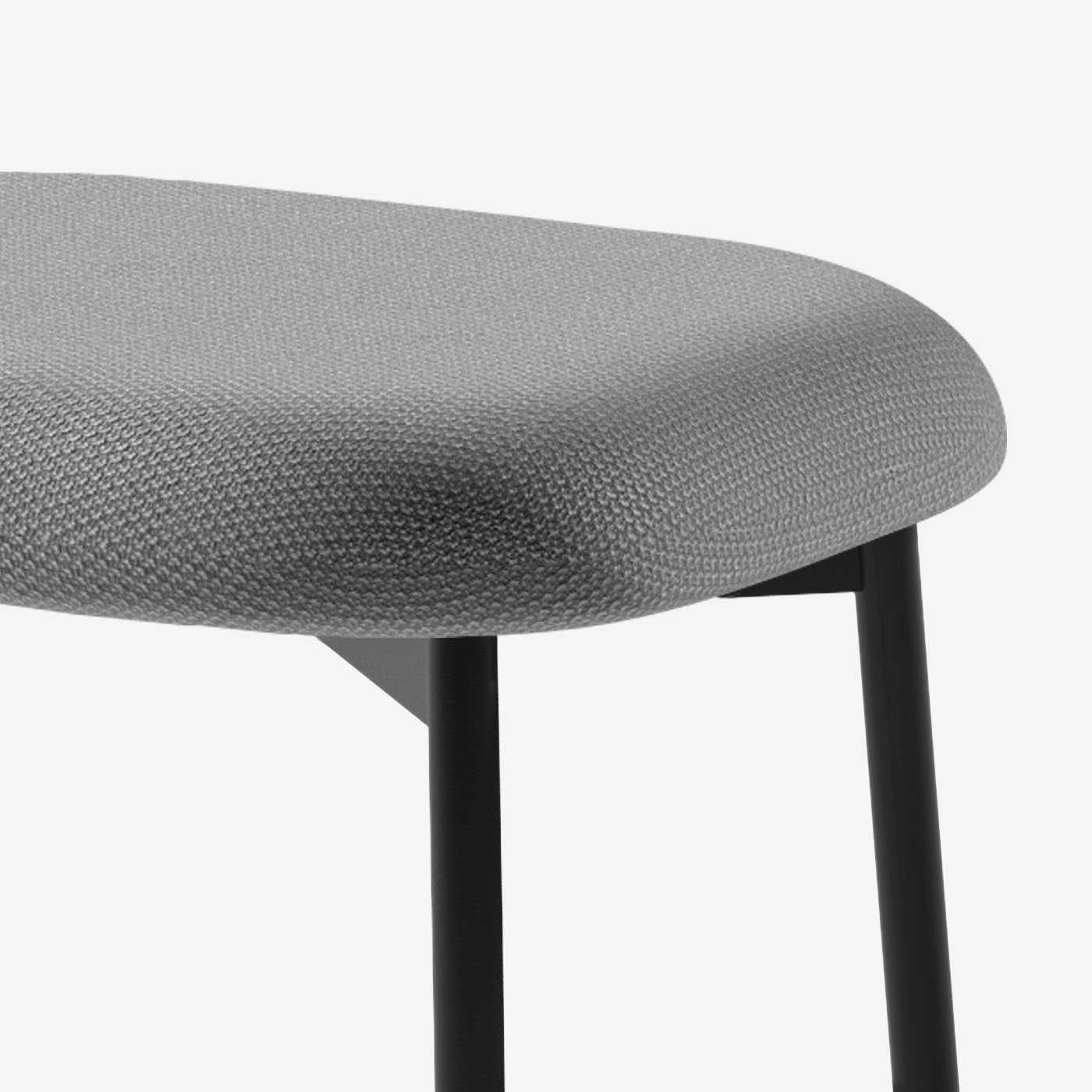 Maatje Ottoman Loop Charcoal Schwarz Detail