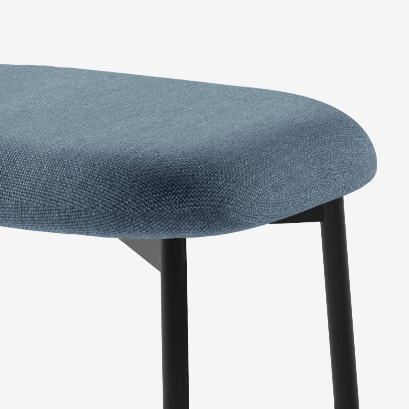 Maatje Ottoman Nantes Carbon Sky Schwarz Detail