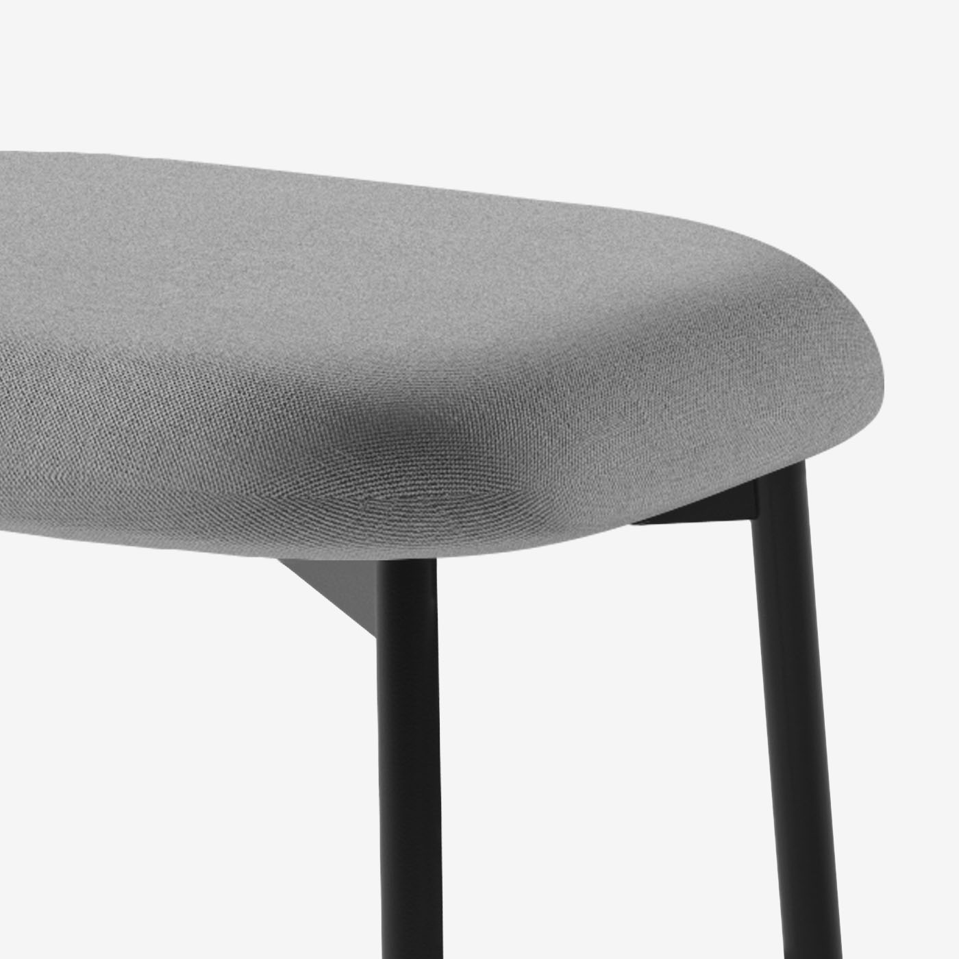 Maatje Ottoman Nantes Grey Chine Schwarz Detail