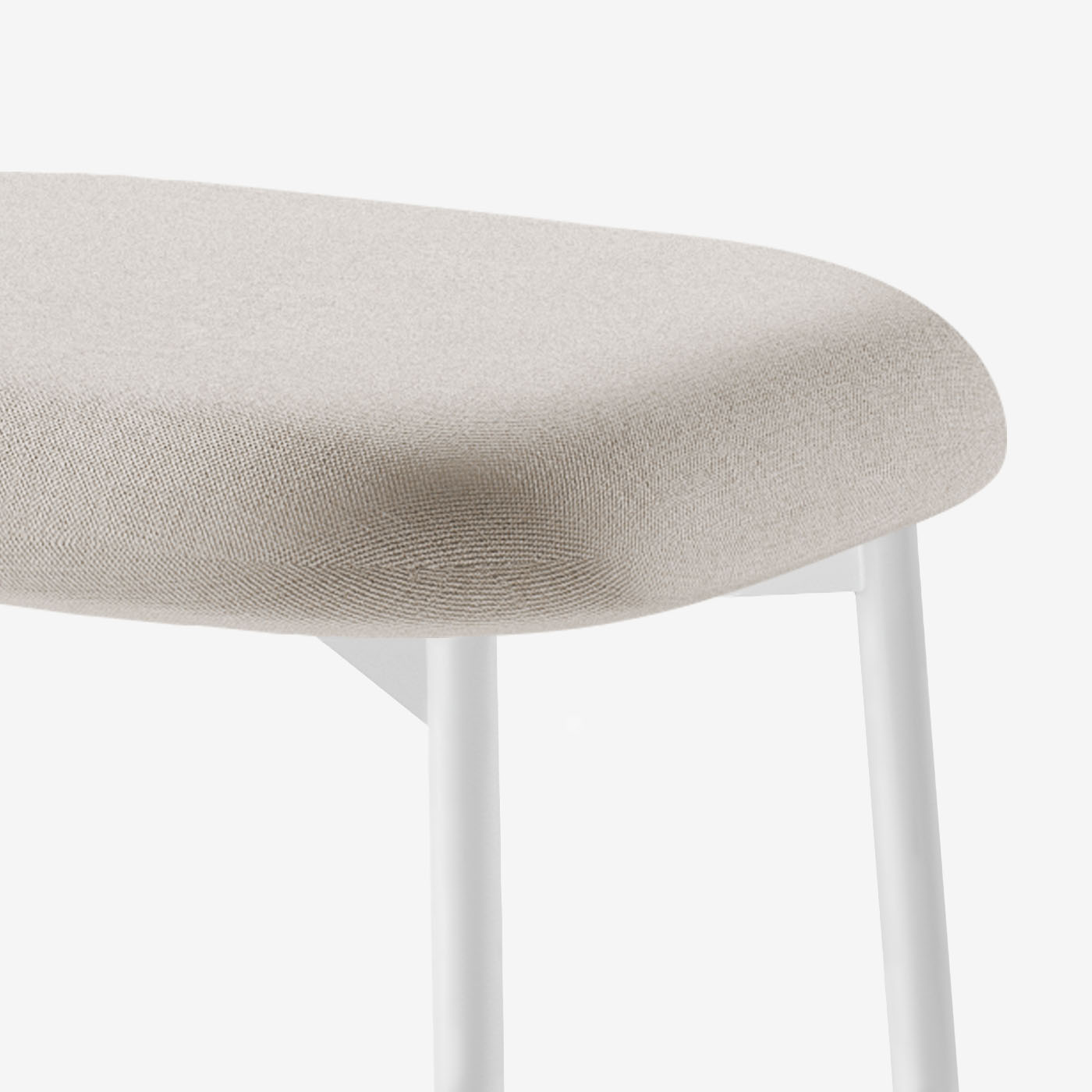 Maatje Ottoman Nantes Linen Chalk Weiss Detail