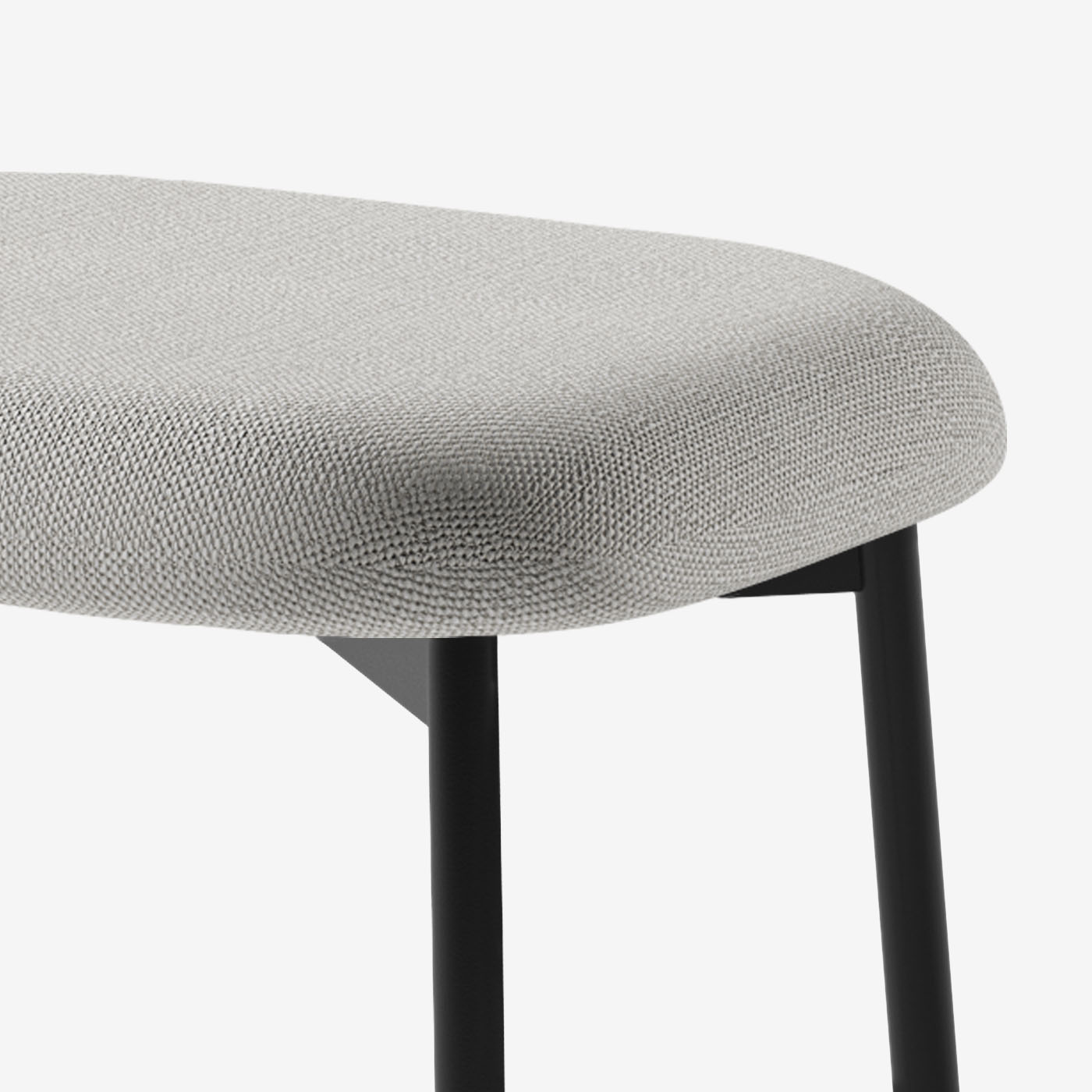 Maatje Ottoman Savant Grey Schwarz Detail
