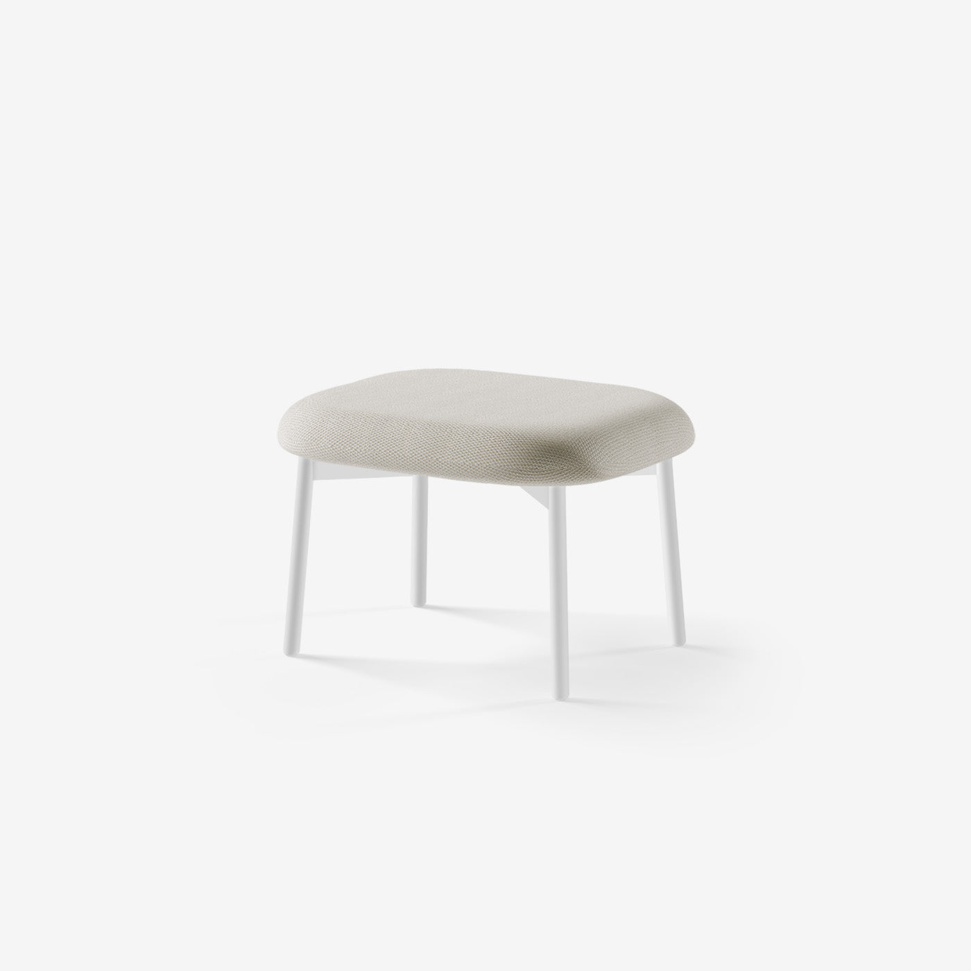 Maatje Ottoman Weiß Loop Marble