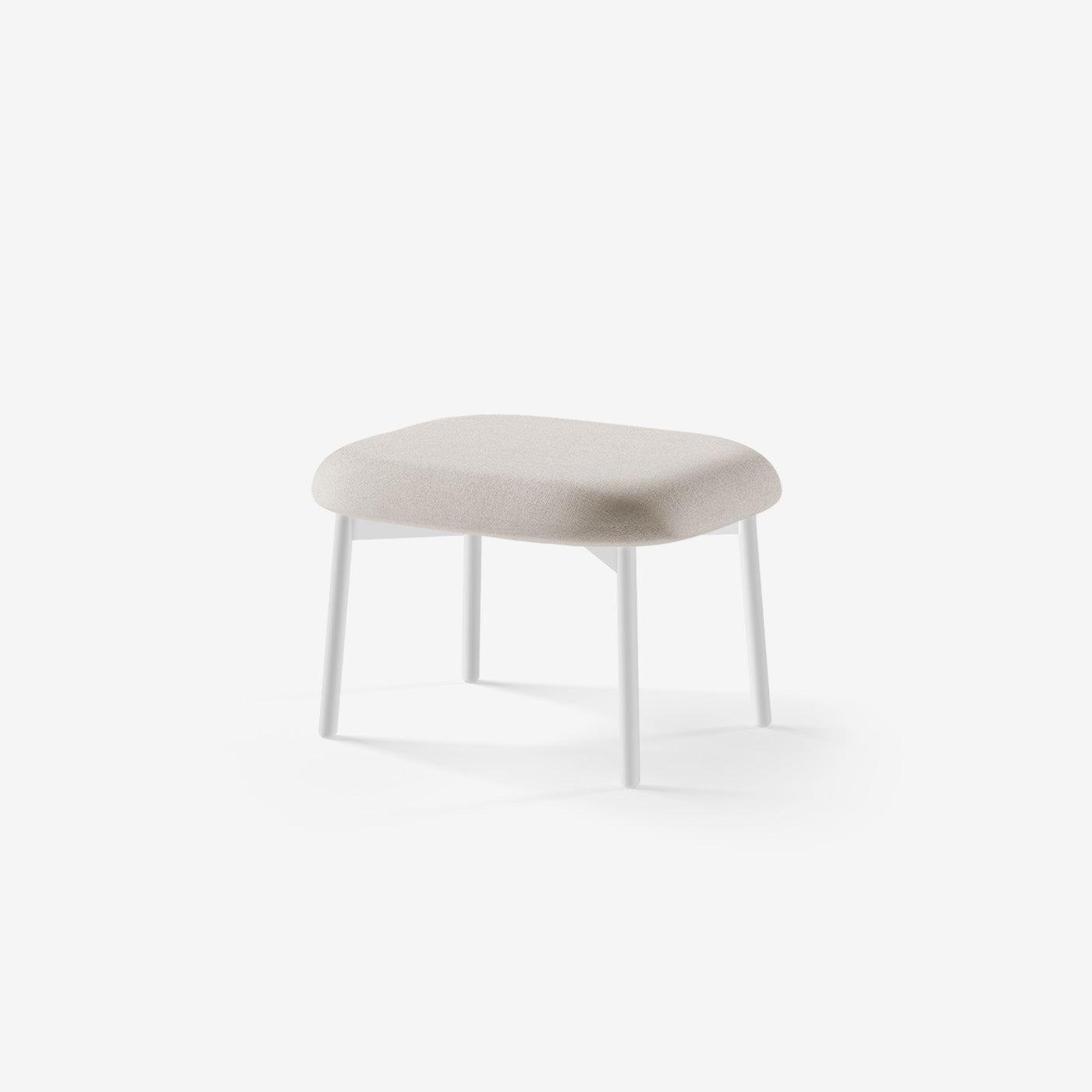Maatje Ottoman Weiß Nantes Linen Chalk