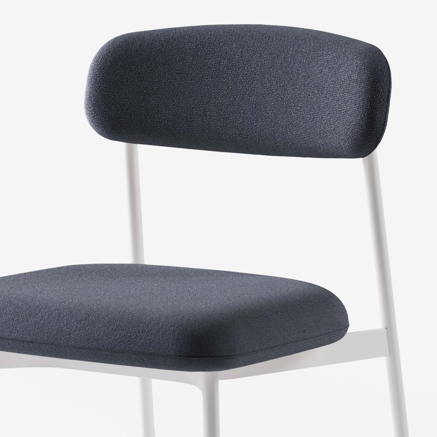 Maatje Stuhl Heritage Indigo Metall Weiss Detail