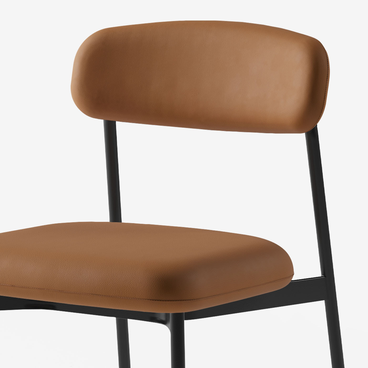 Maatje Stuhl Leder Cognac Detail