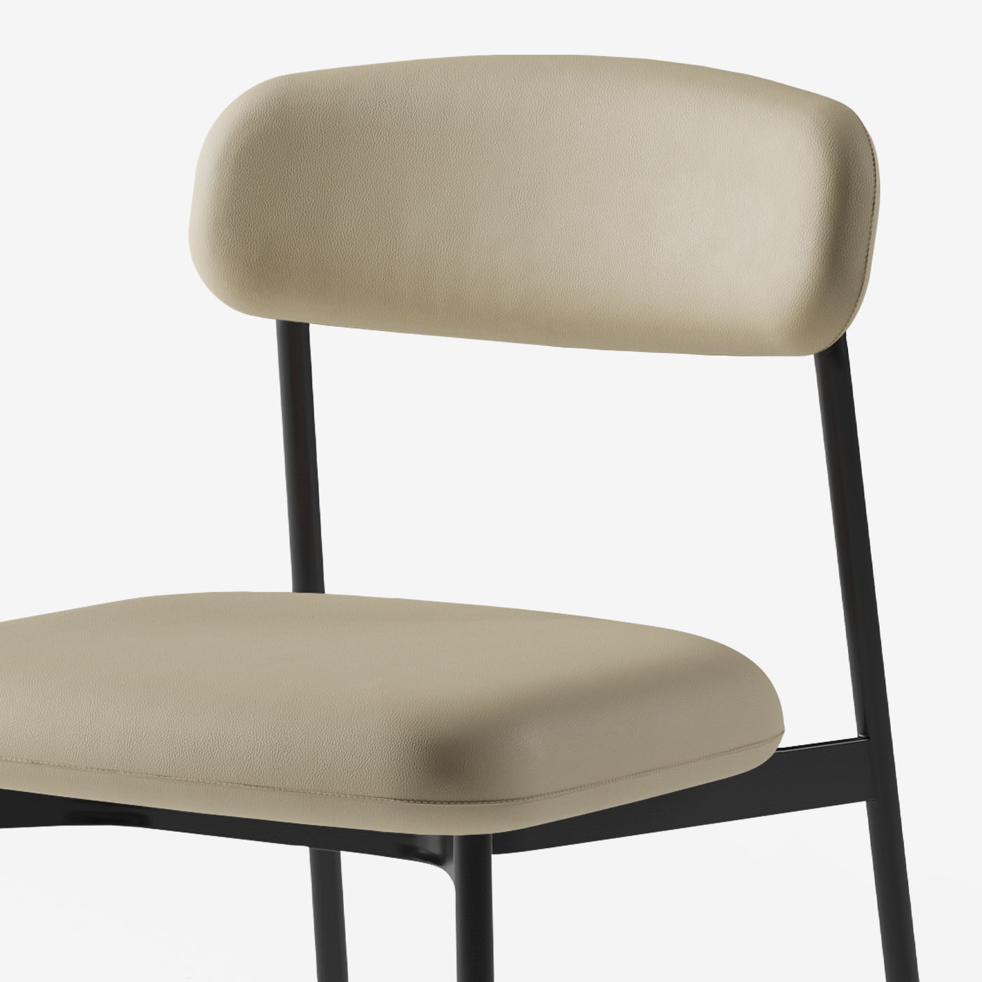 Maatje Stuhl Leder Ivory Detail