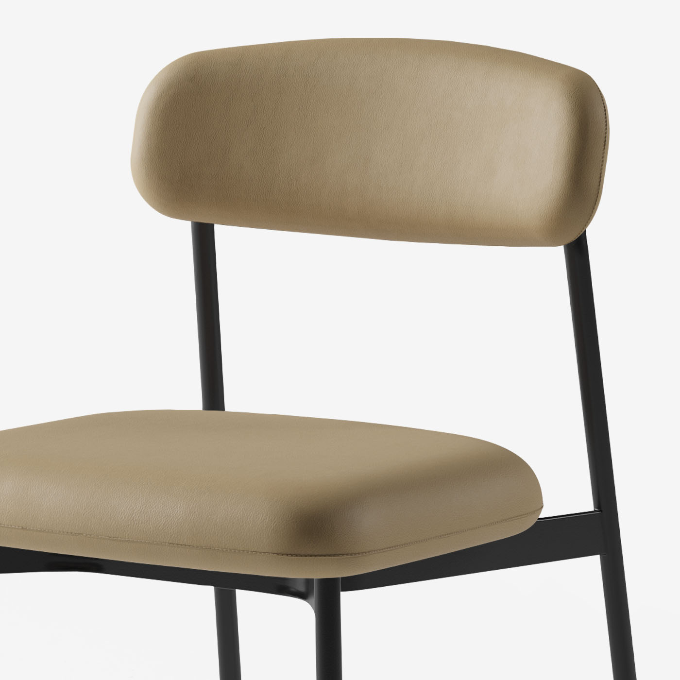 Maatje Stuhl Leder Sand Detail