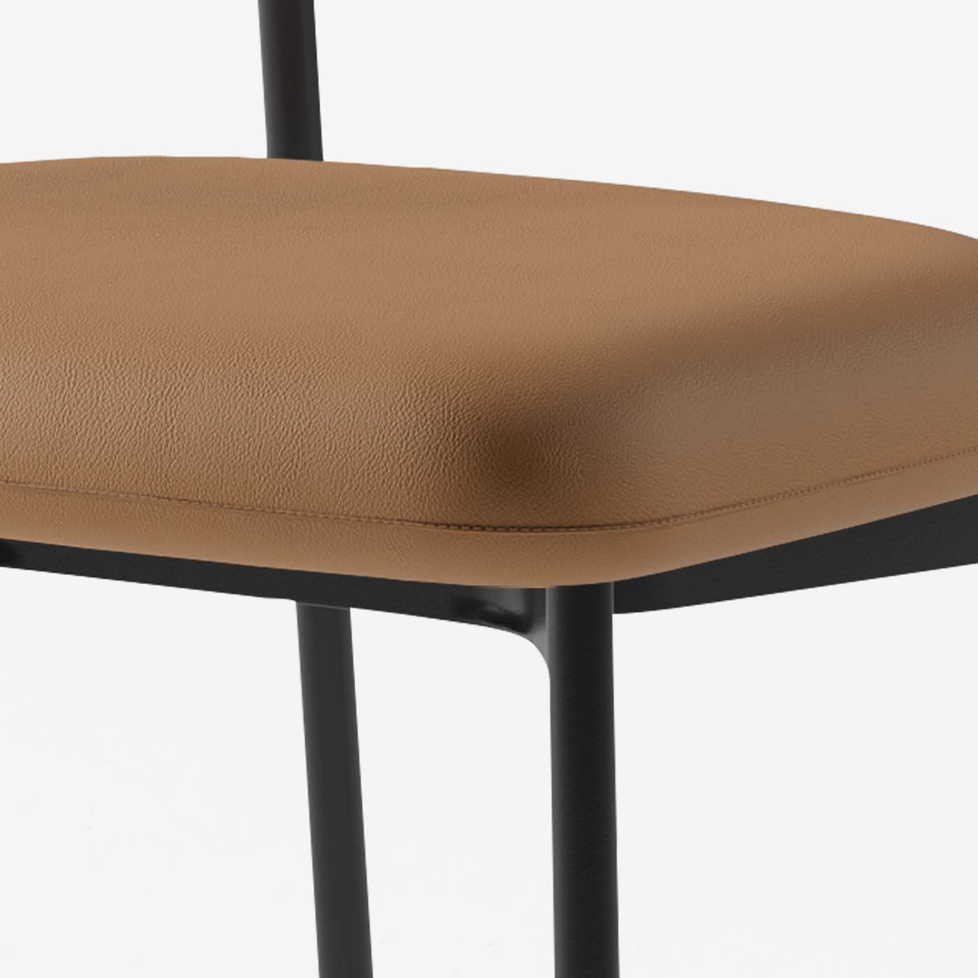 Maatje Stuhl Leder Walnut Sitzpolster Detail