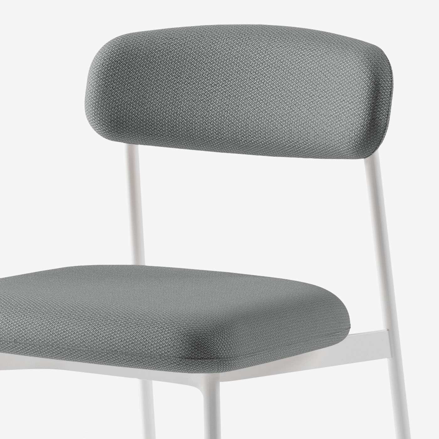 Maatje Stuhl Loop Charcoal Metall Weiss Detail