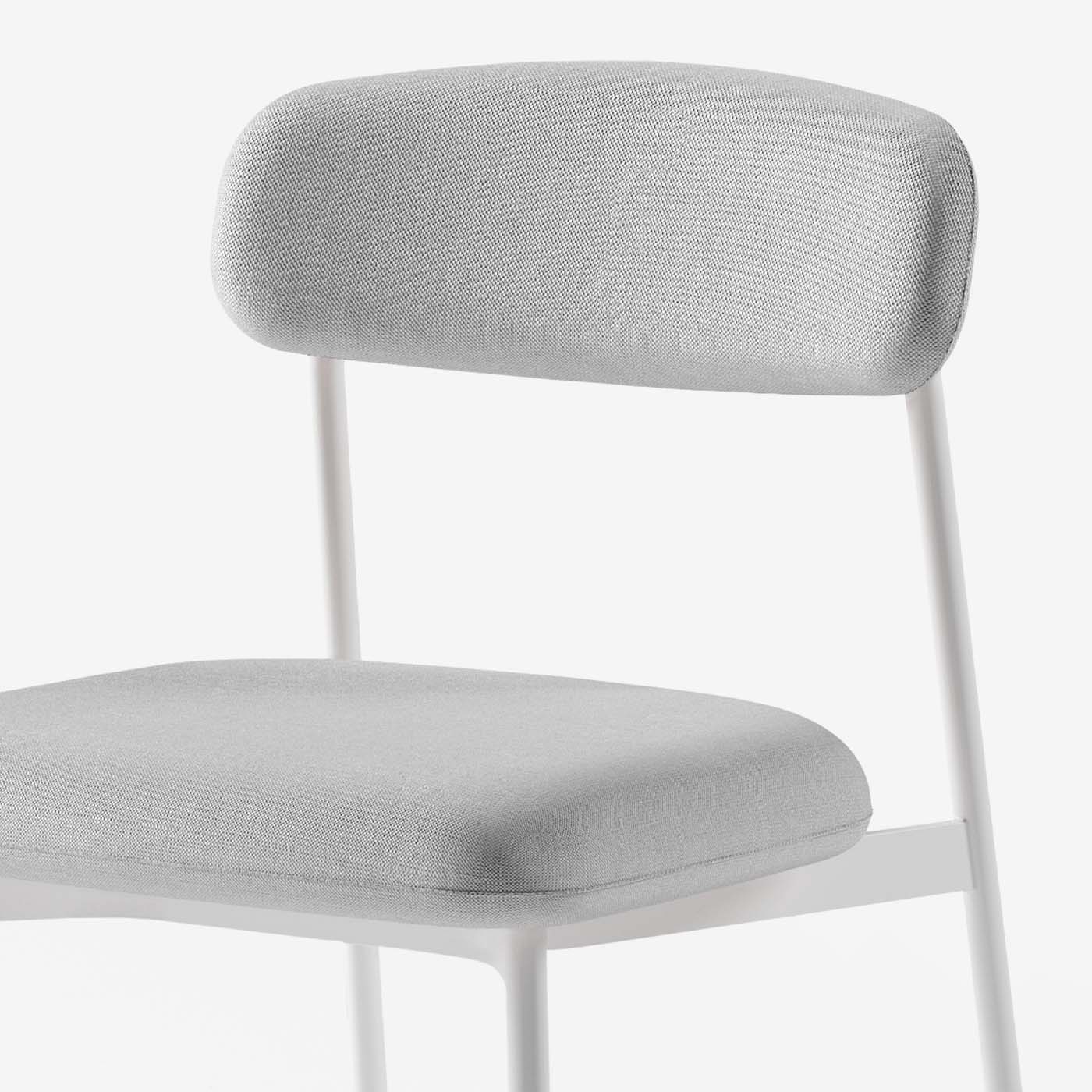 Maatje Stuhl Nantes Grey Chine Metall Weiss Detail