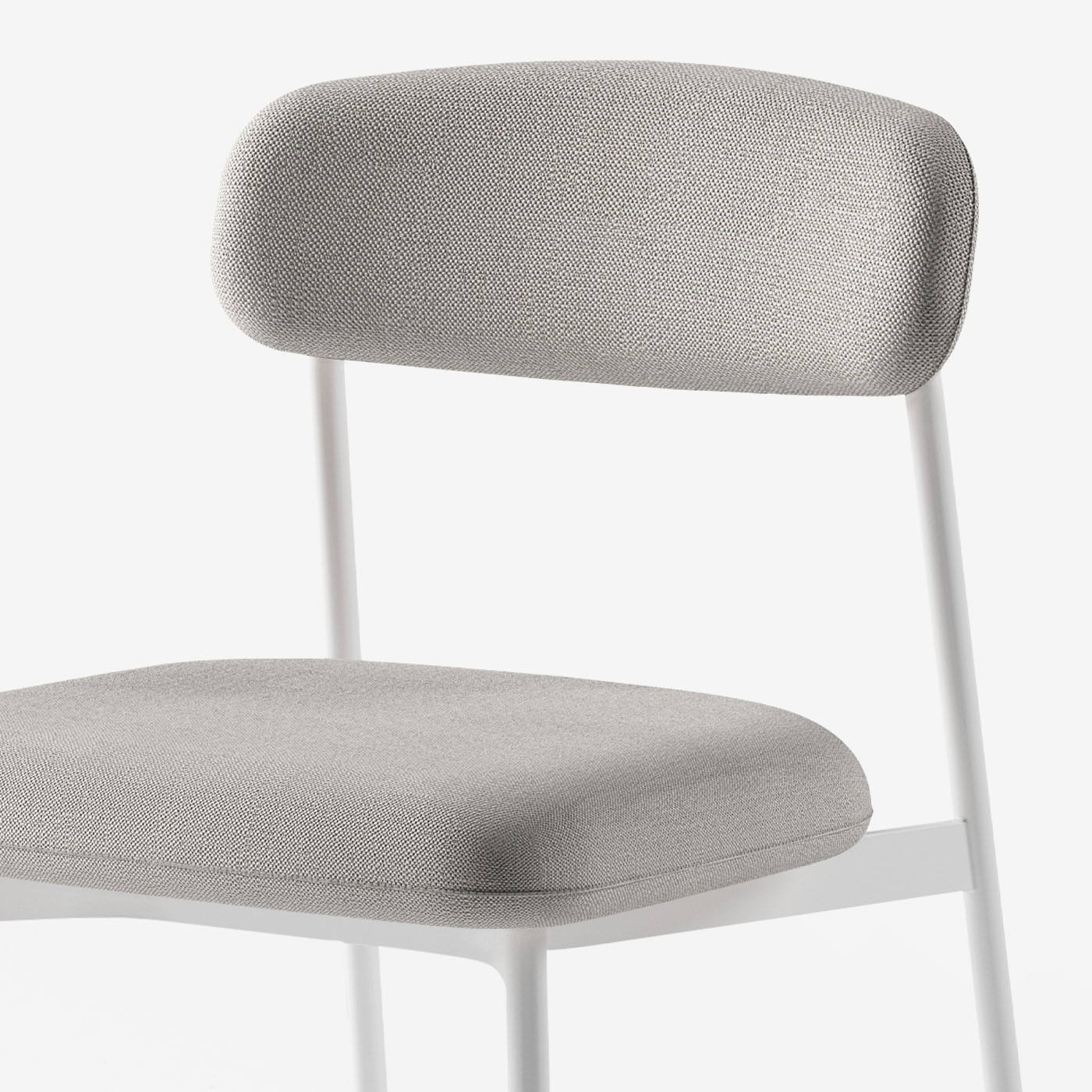 Maatje Stuhl Savant Grey Metall Weiß Detail