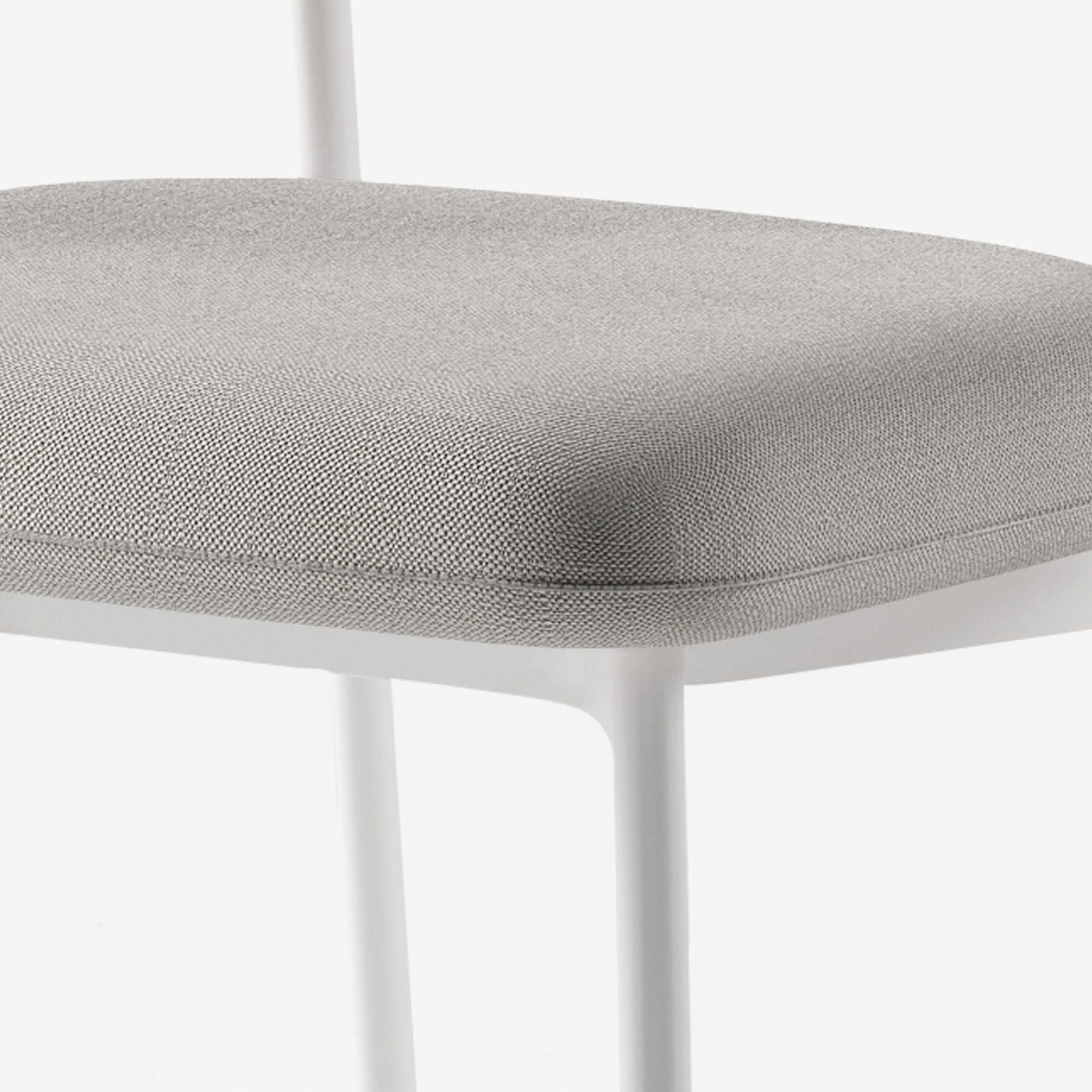 Maatje Stuhl Savant Grey Metall Weiß Sitzpolster Detail