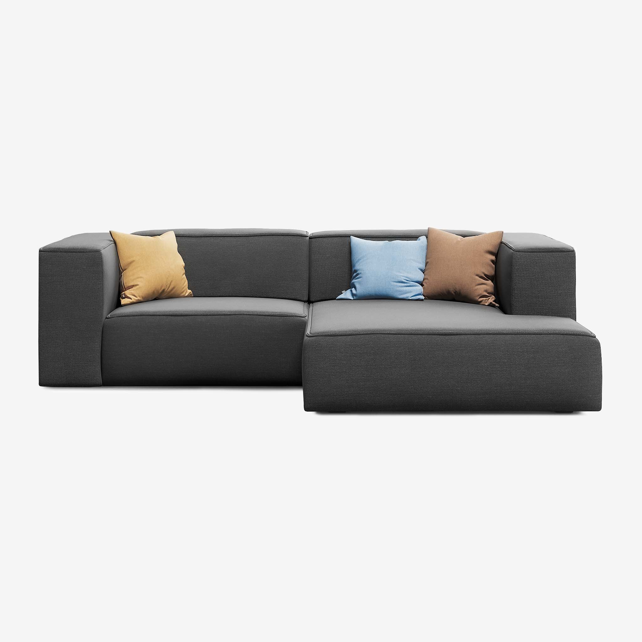 Meester Sofa 254x165 Nantes Sooty Rechts