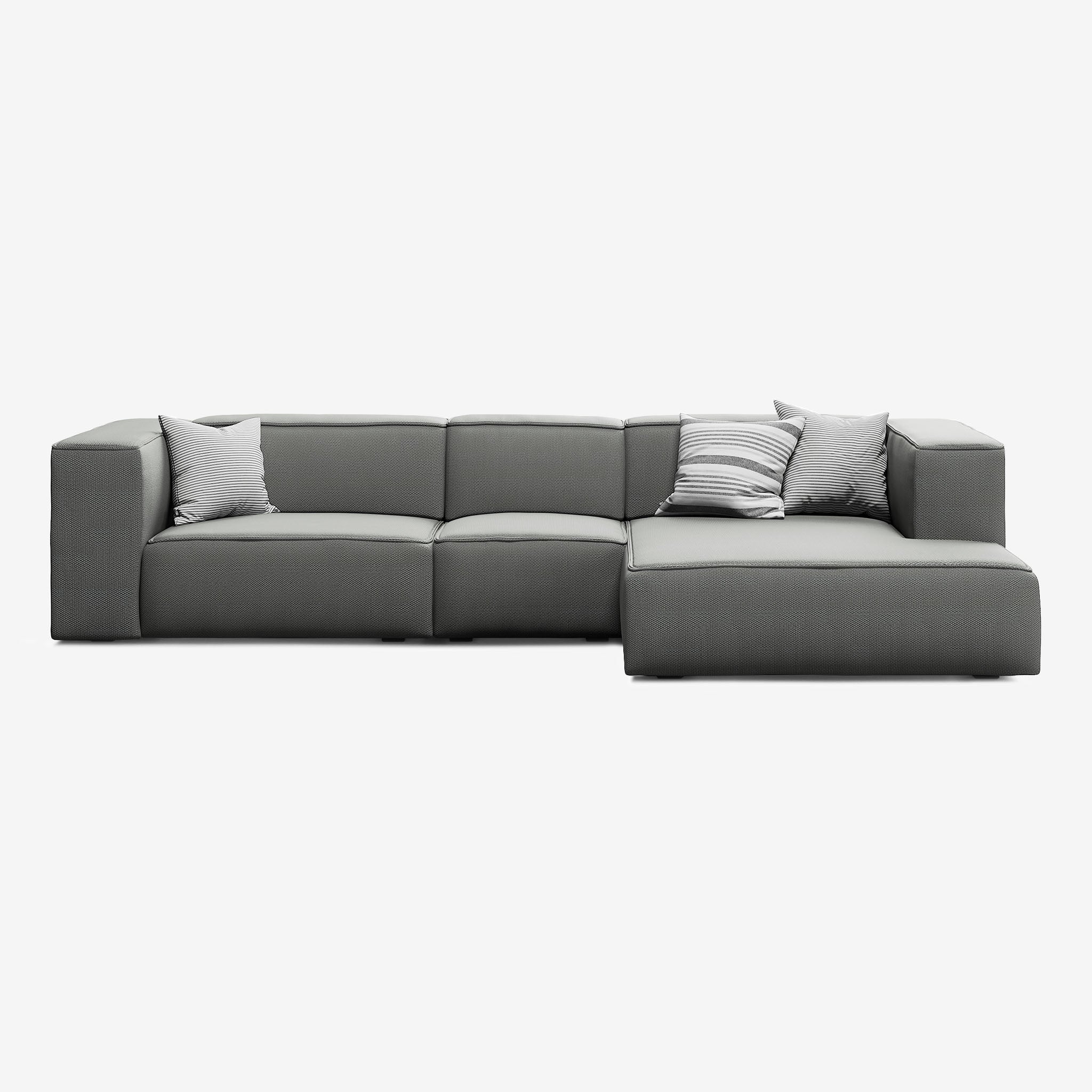 Meester Sofa 322x165 Loop Charcoal Rechts