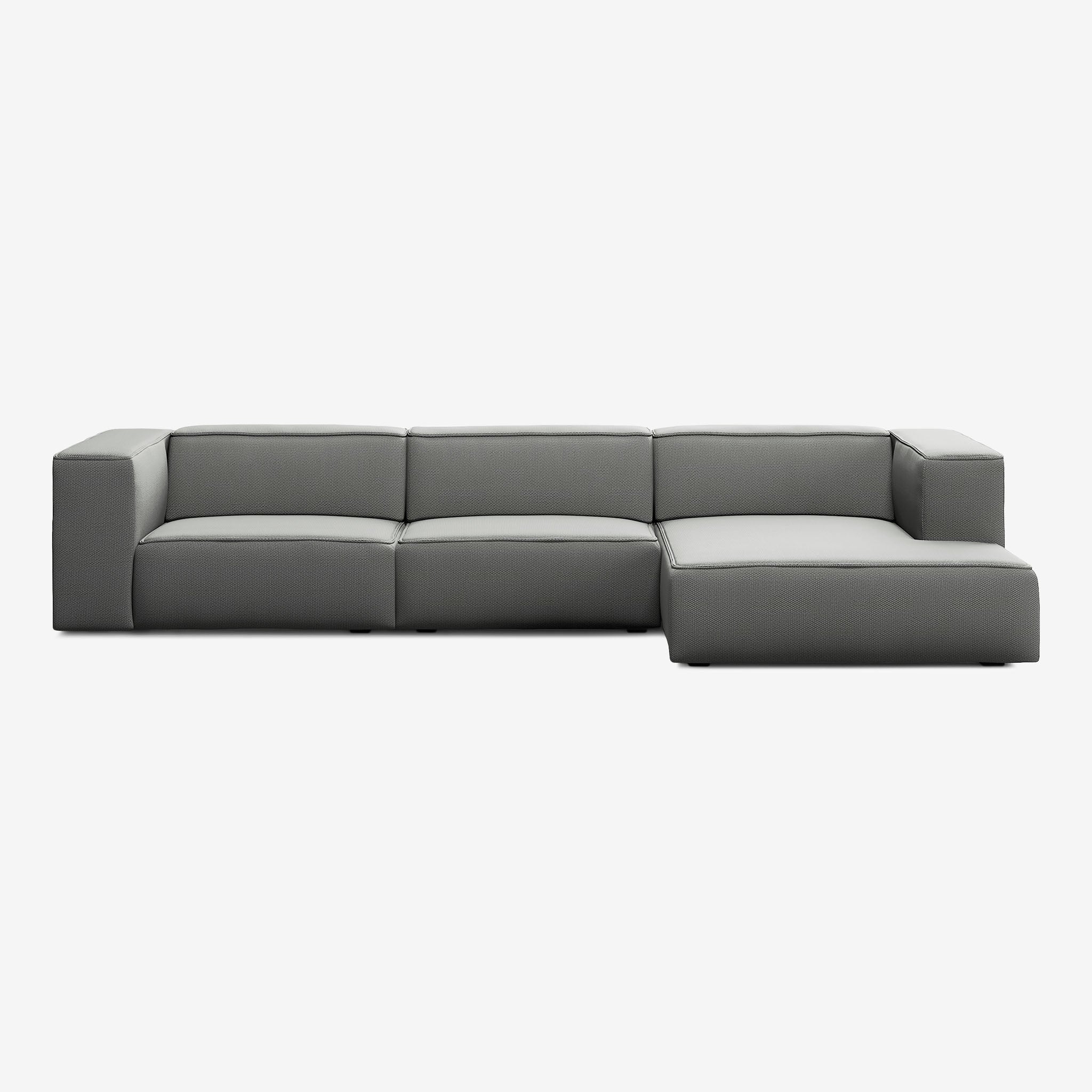 Meester Sofa 354x165 Loop Charcoal Rechts