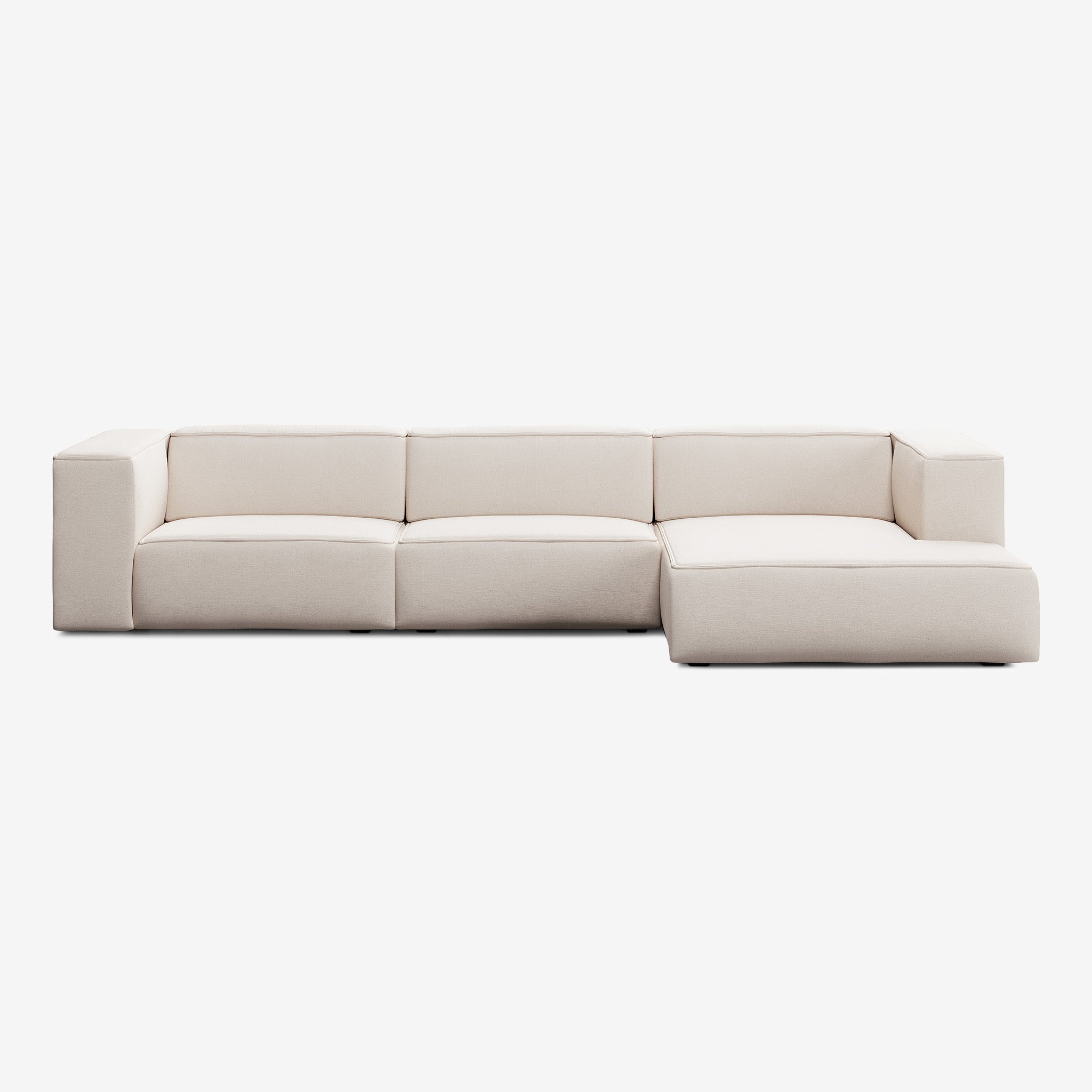 Meester Sofa 354x165 Nantes Linen Chalk Rechts