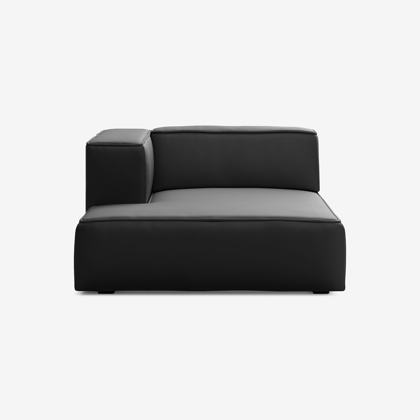 Meester Sofa Divan Links Leder Black