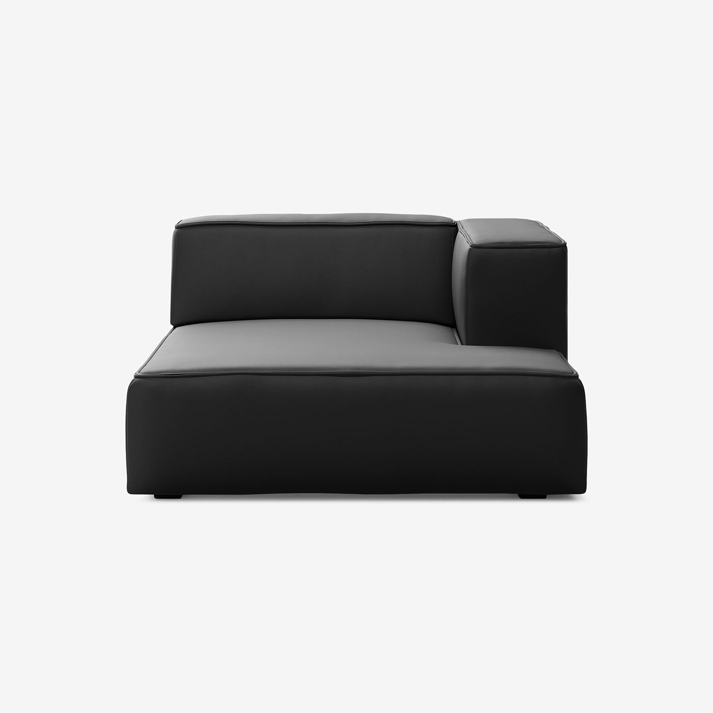 Meester Sofa Divan Rechts Leder Black