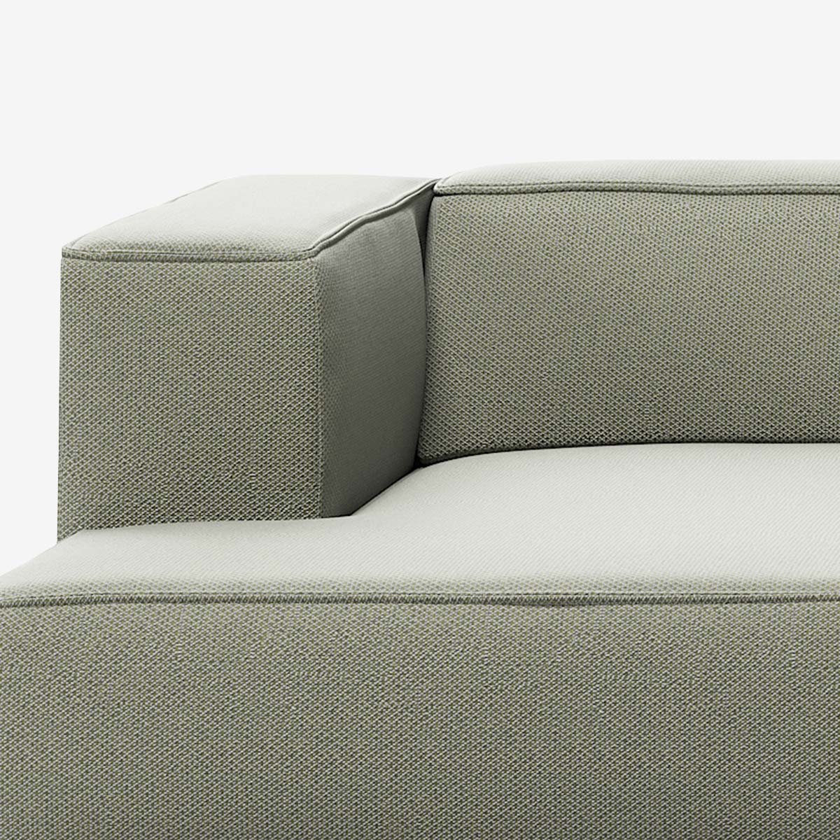 Meester Sofa Divan mit Armlehne links Arc Oxide Detail