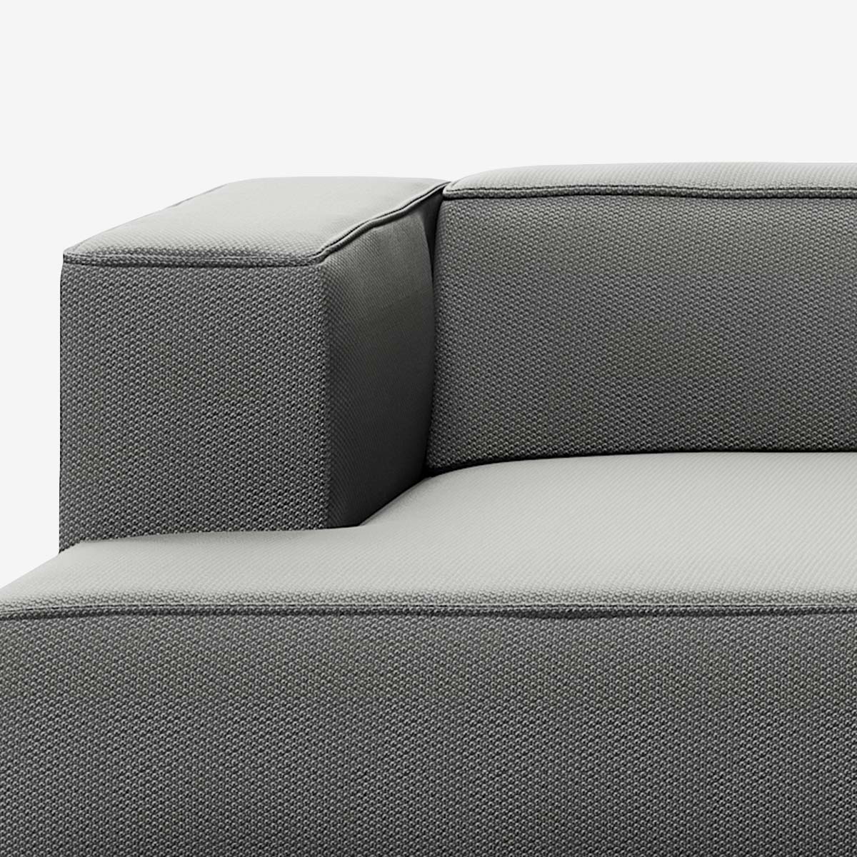 Meester Sofa Divan mit Armlehne links Loop Charcoal Detail