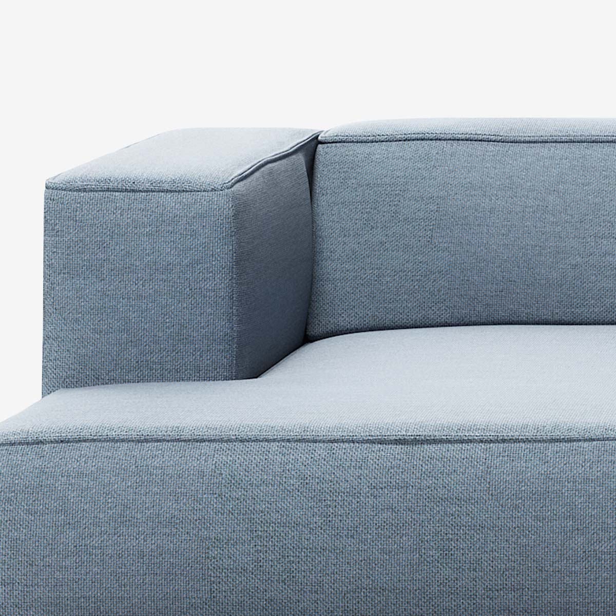 Meester Sofa Divan mit Armlehne links Nantes Carbon Sky Detail