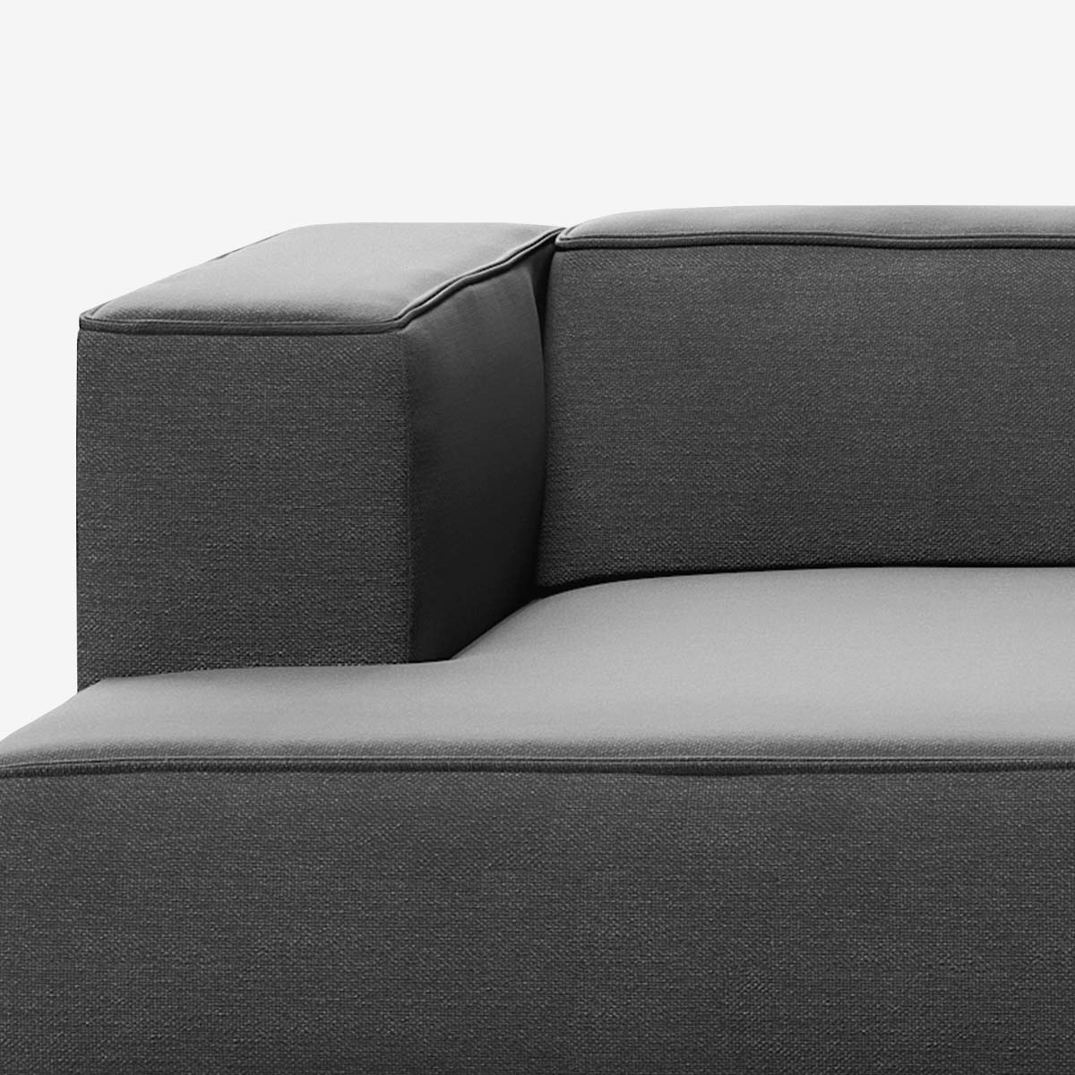 Meester Sofa Divan mit Armlehne links Nantes Sooty Detail