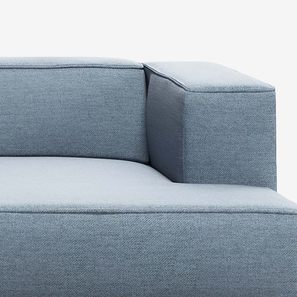 Meester Sofa Divan mit Armlehne rechts Nantes Carbon Sky Detail