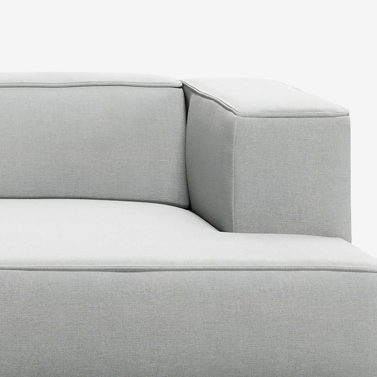 Meester Sofa Divan mit Armlehne rechts Nantes Grey Chine Detail
