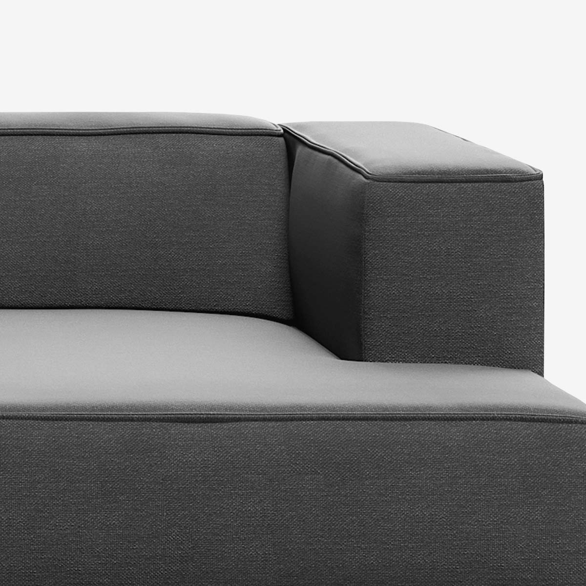 Meester Sofa Divan mit Armlehne rechts Nantes Sooty Detail