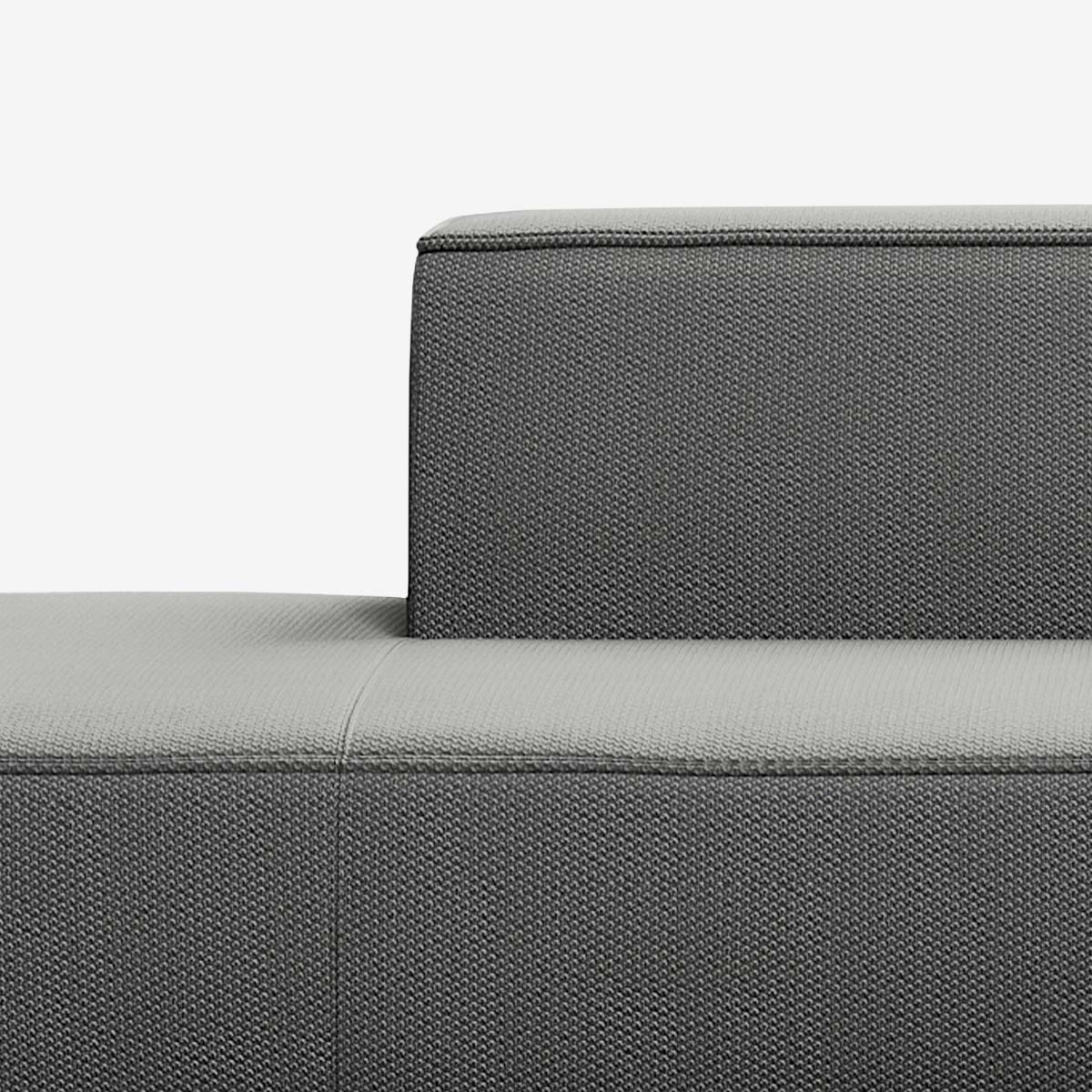 Meester Sofa Lounge links Loop Charcoal Detail